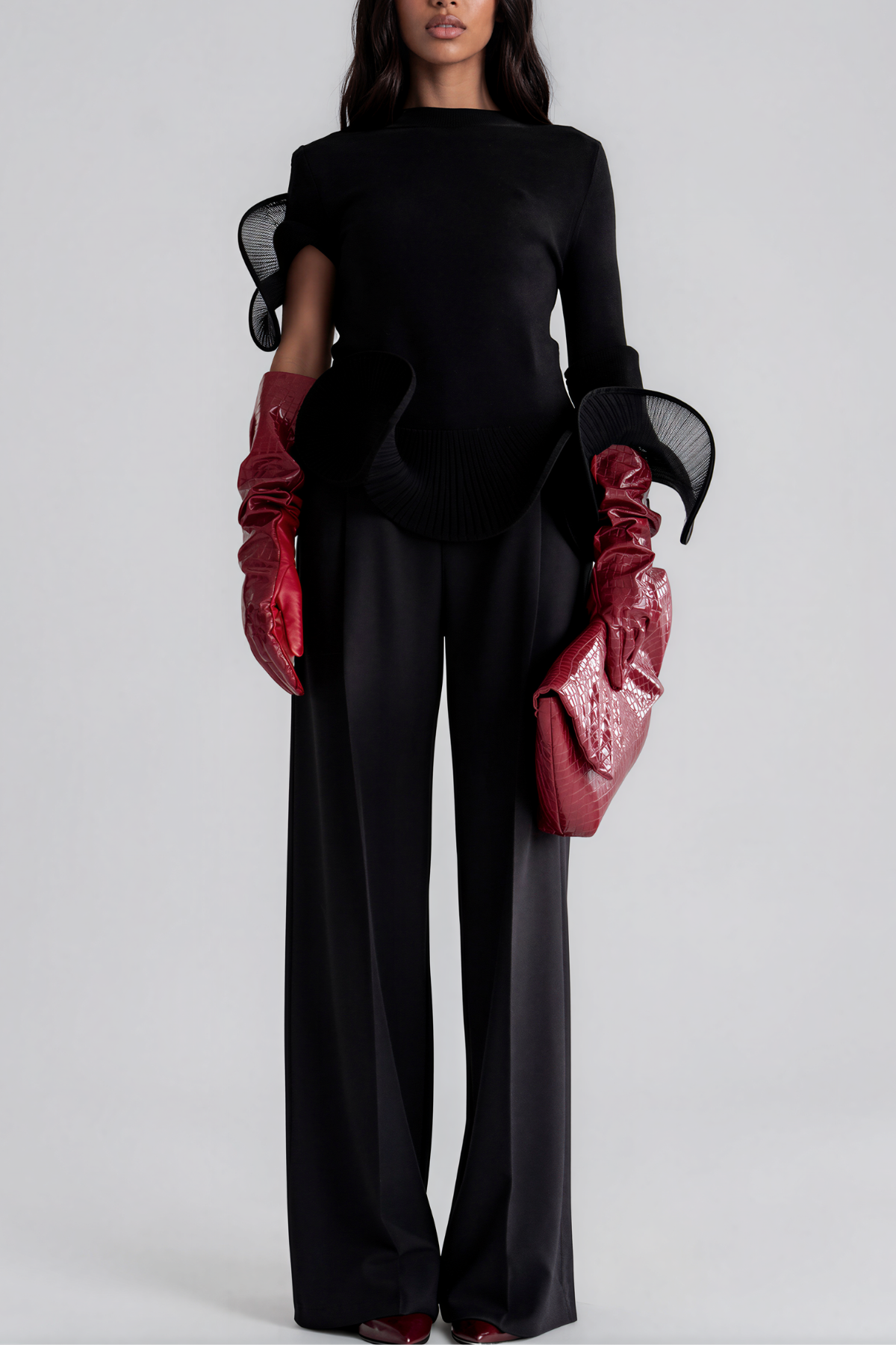 Kahawai Asymmetric Ruffle Top