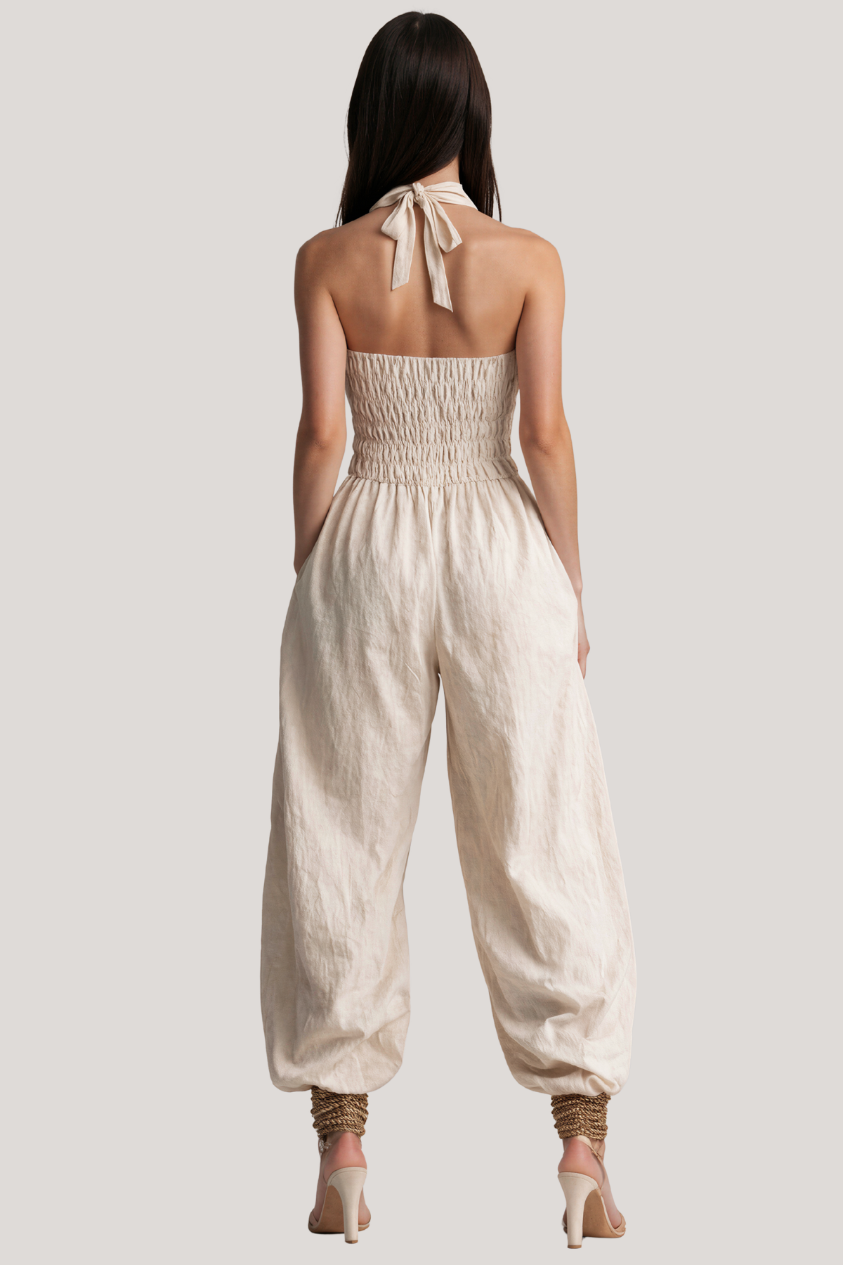 Kalinda Strapless Ruch Jumpsuit