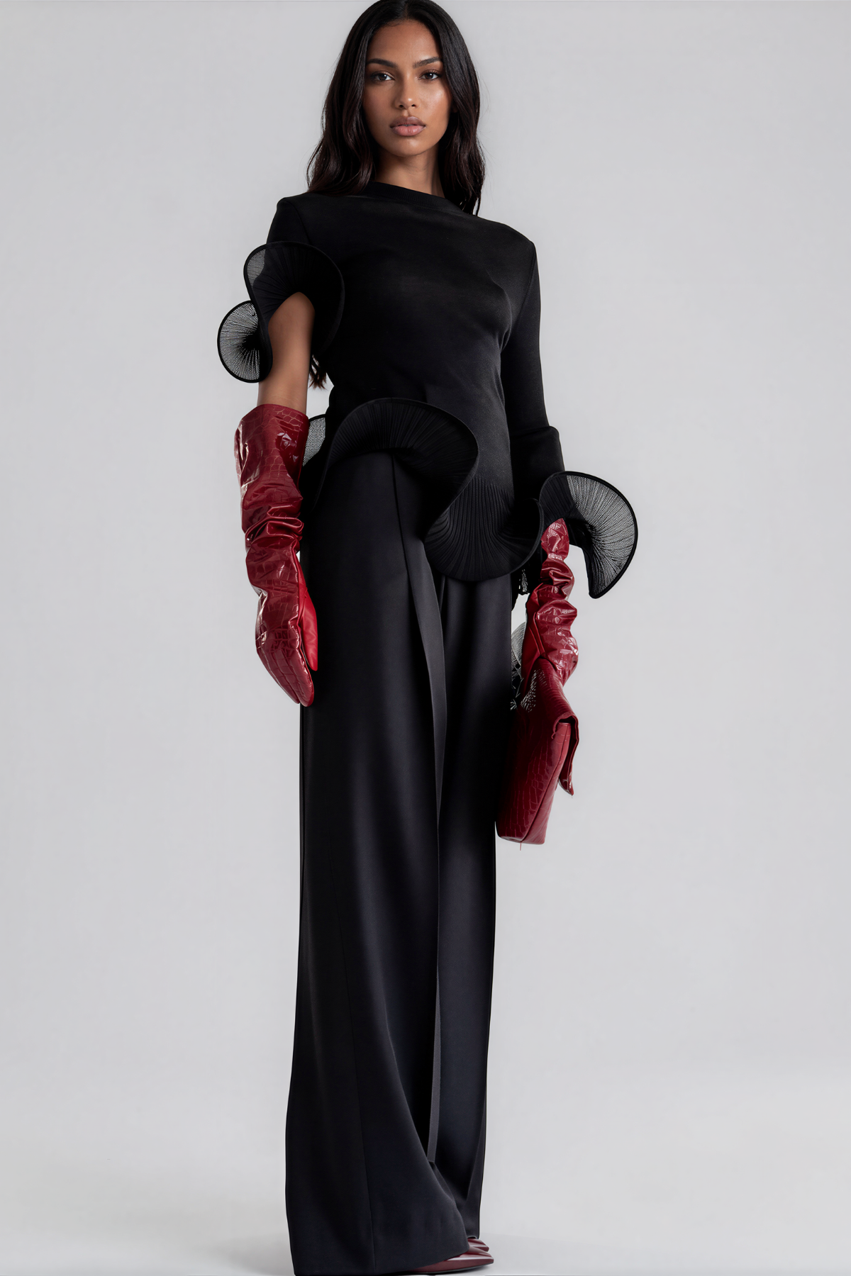 Kahawai Asymmetric Ruffle Top