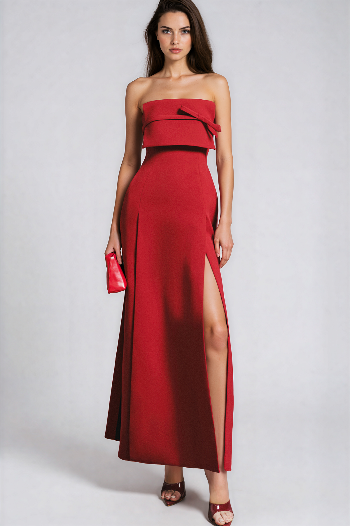 Kaamil Strapless Split Maxi Dress