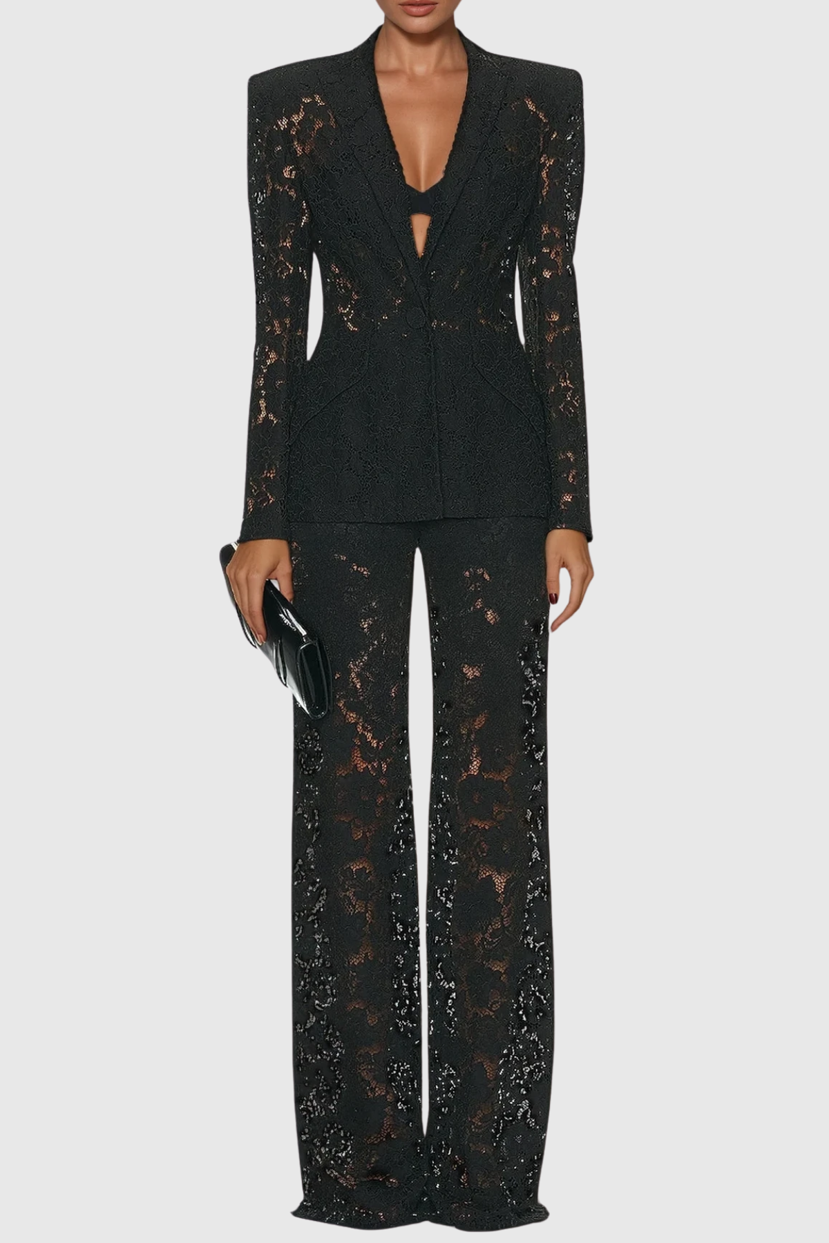 Djehutimose Floral Lace Pants Set