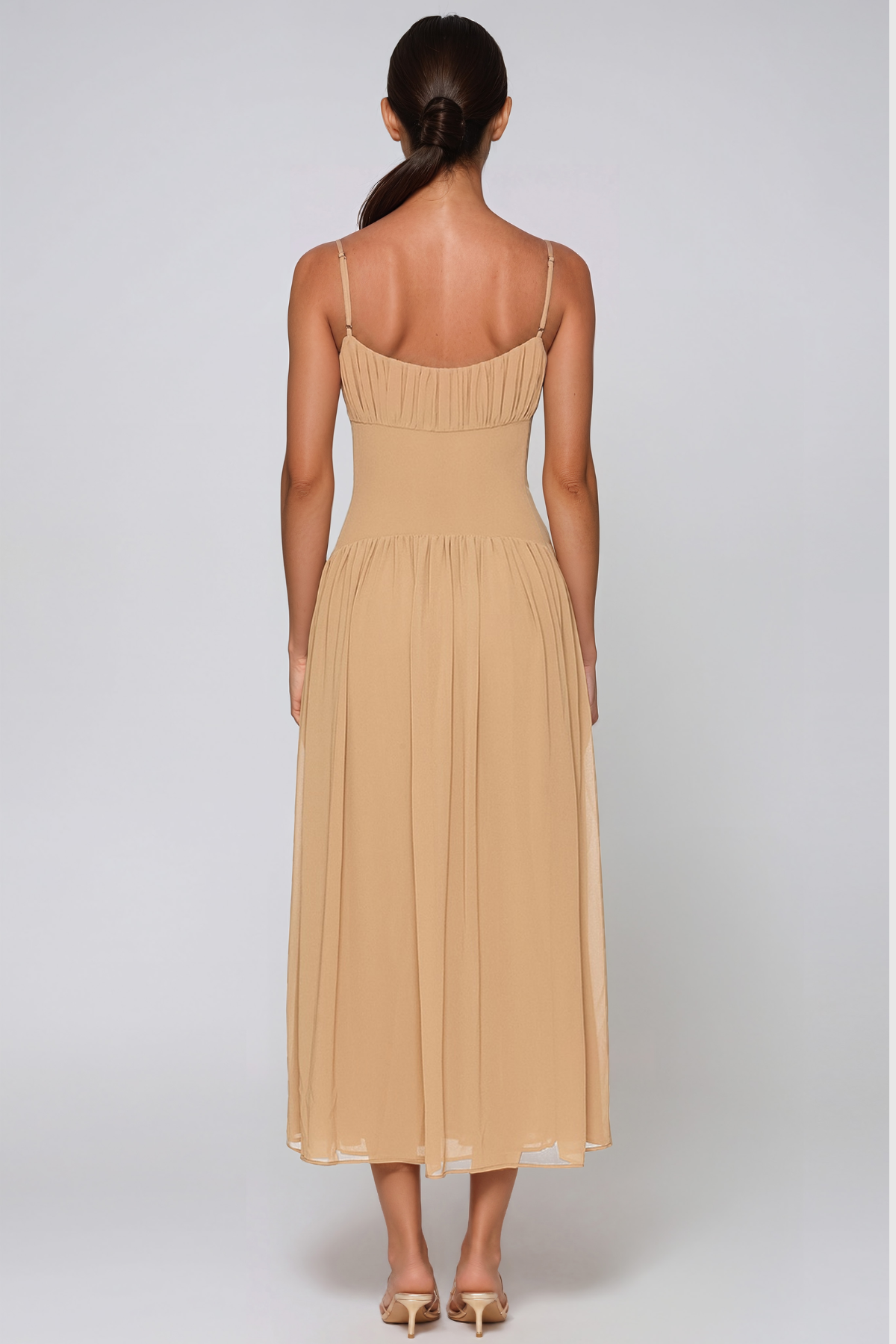 Jarred Spaghetti Ruch Midi Dress