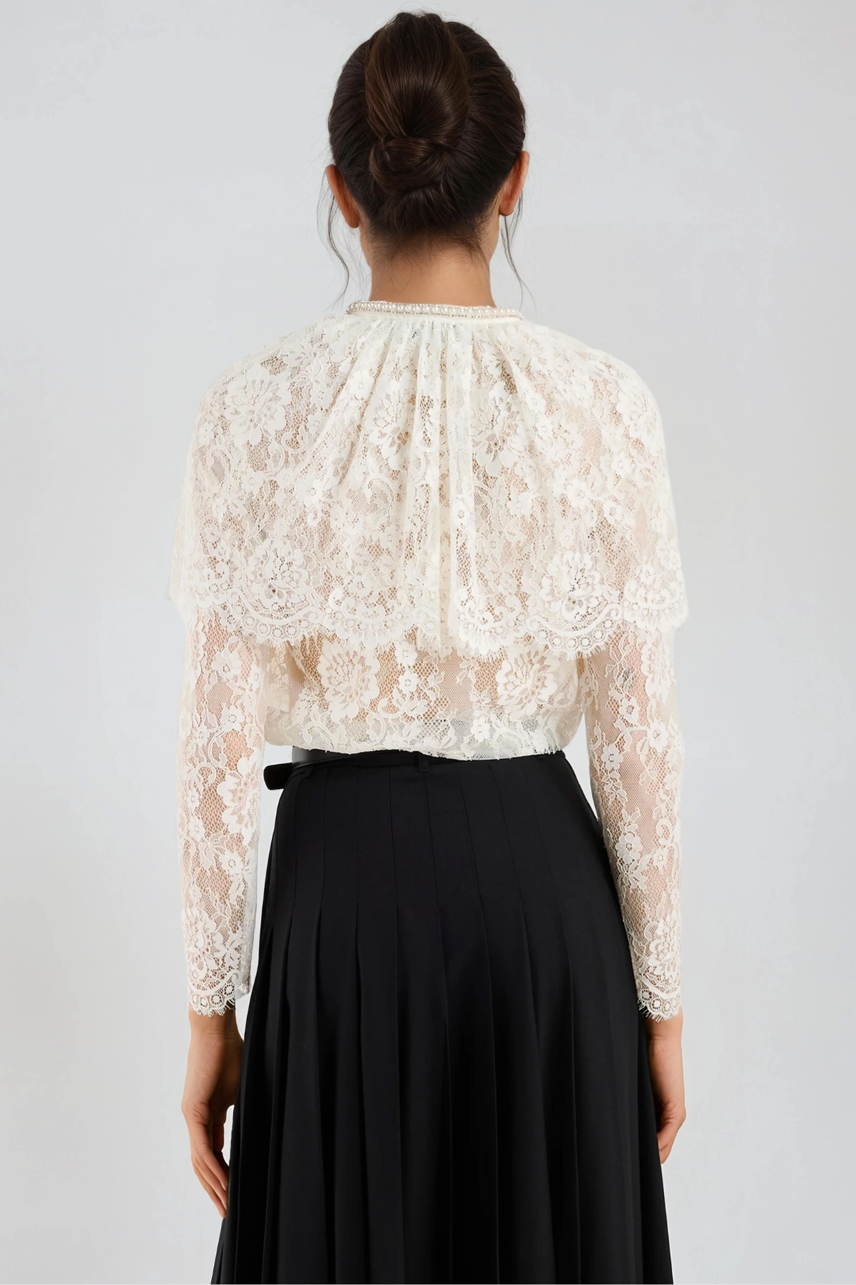 Hamid Rhinestone Embroidered Shawl Top