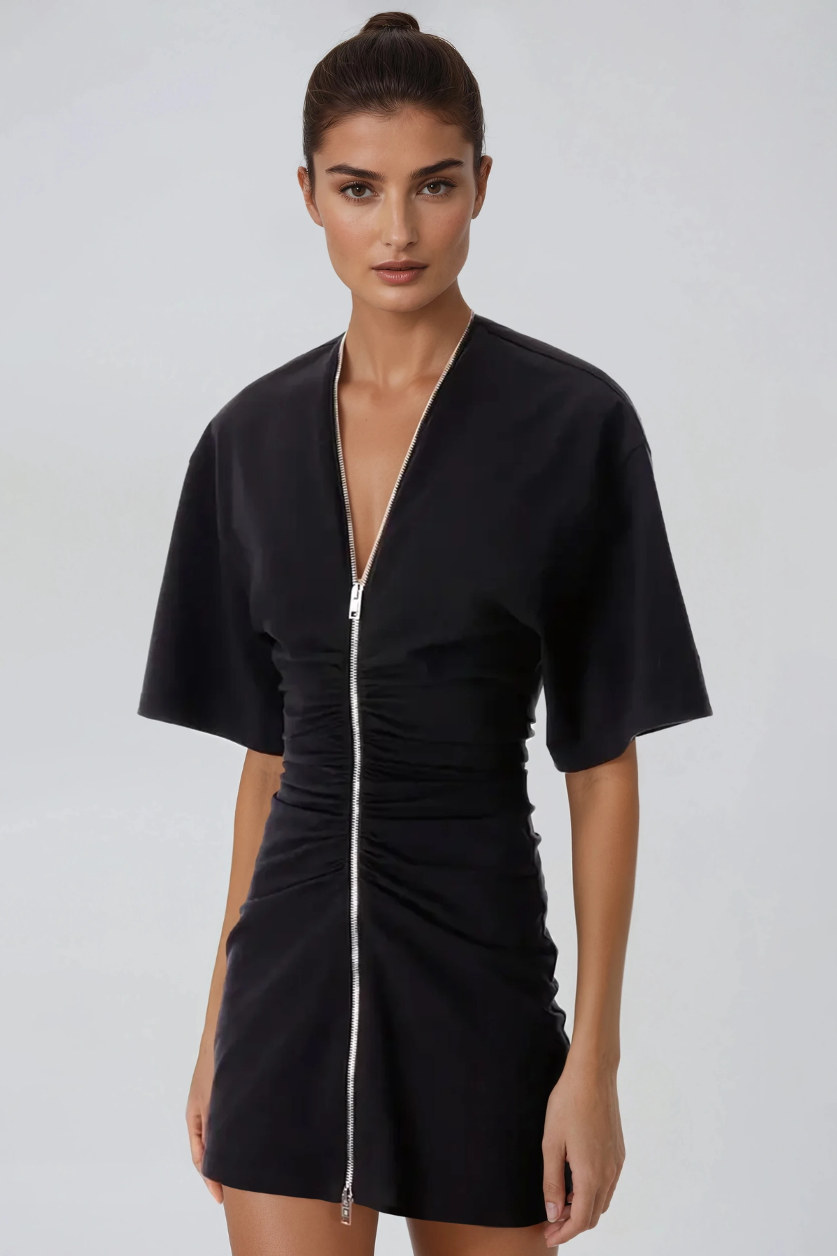 Hany Ruch Zipper Mini Dress