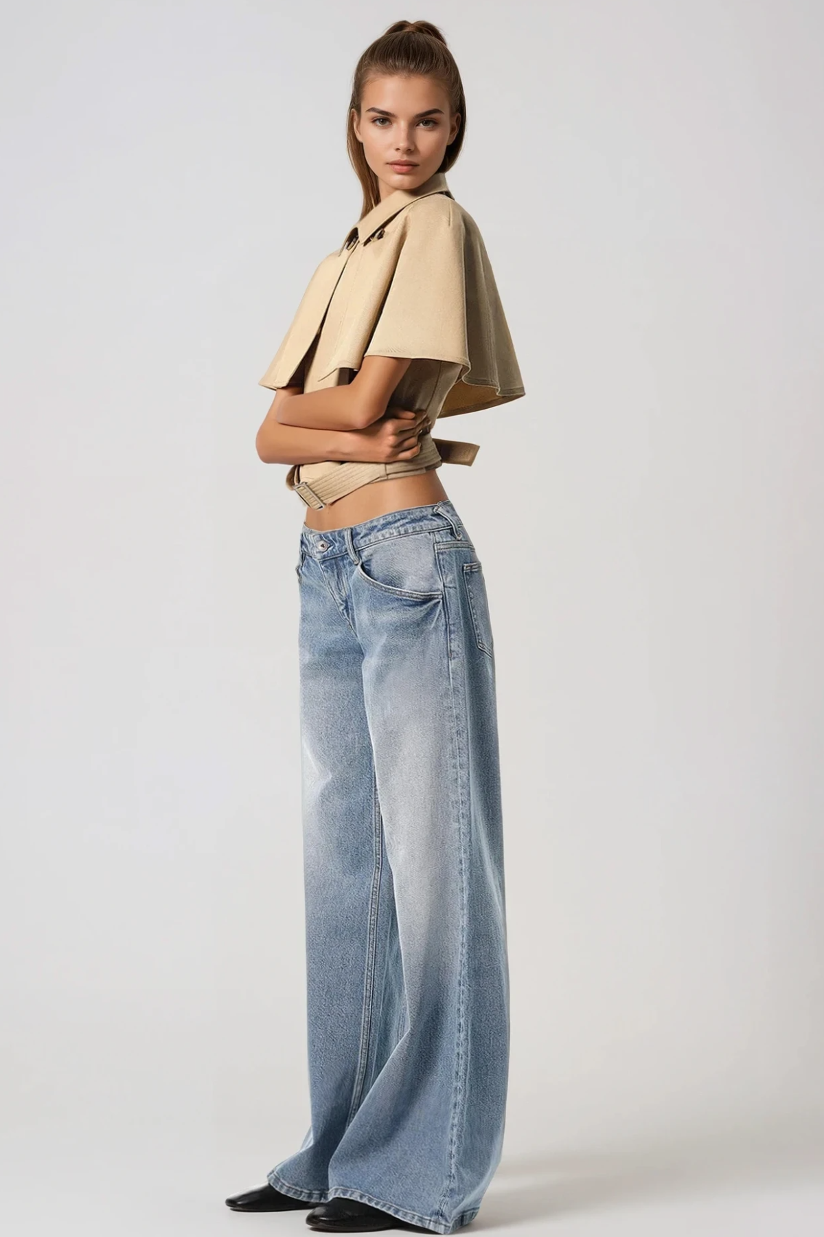 Habibullah Shawl Belted Jacket