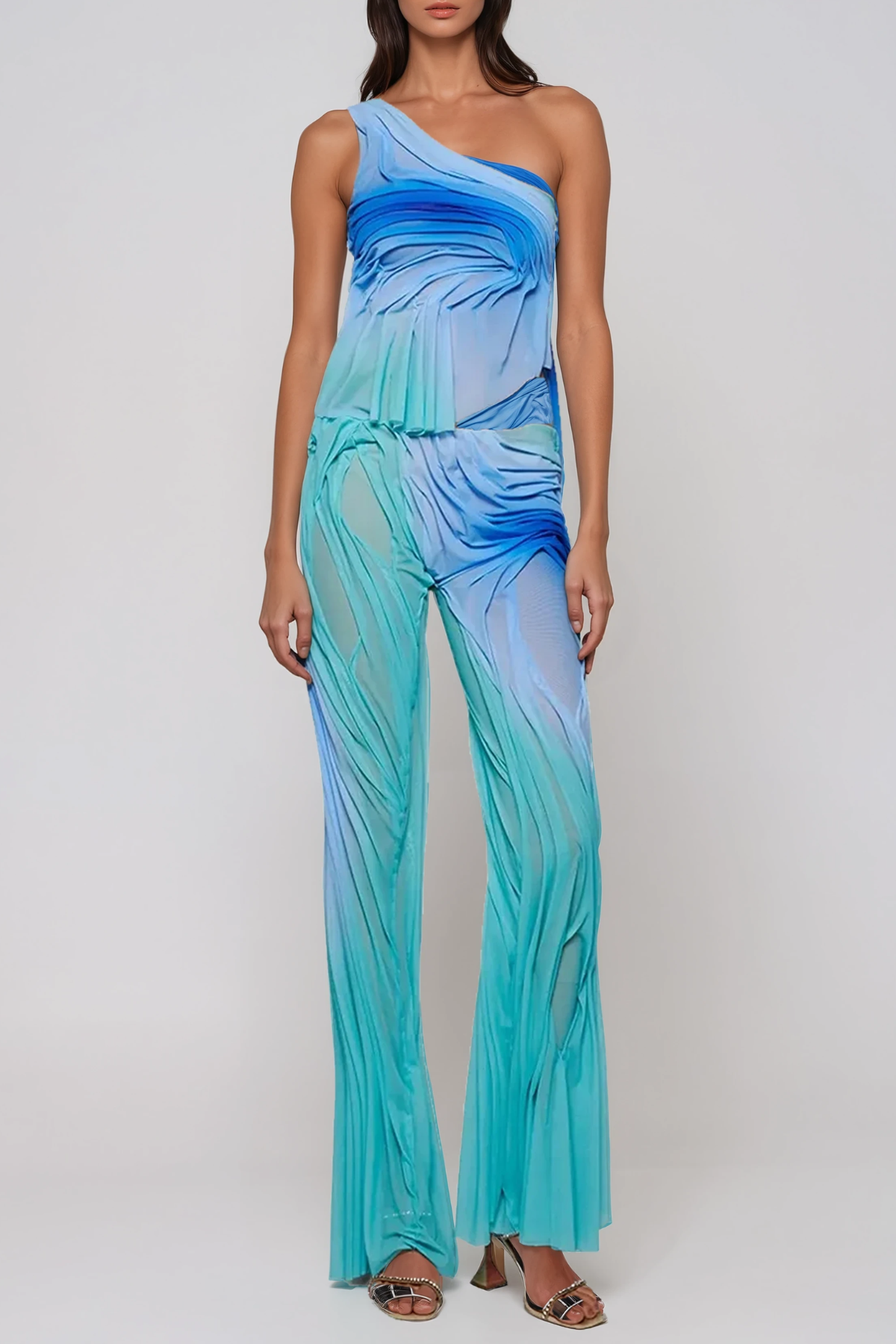 Davion One Shoulder Hayley Pants Set