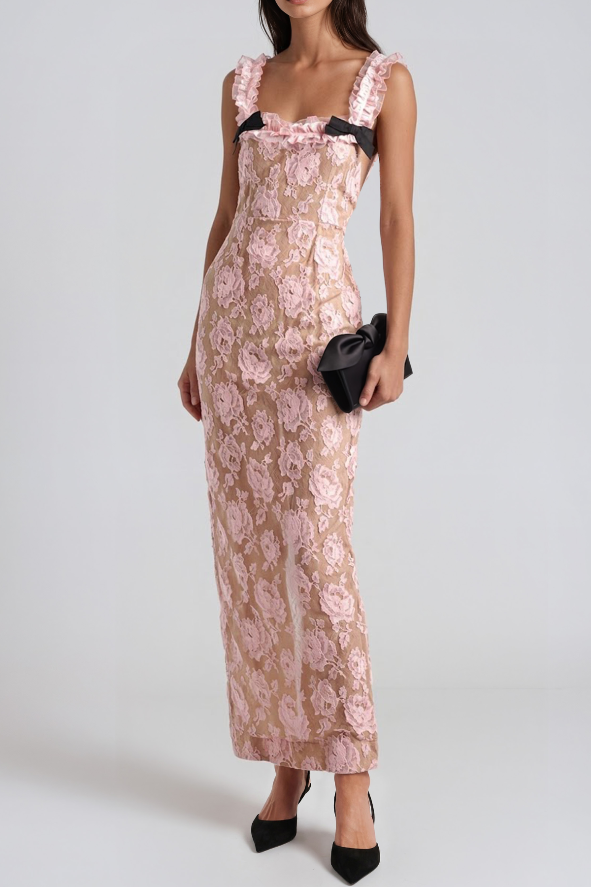 Giosetta Floral Lace Maxi Dress