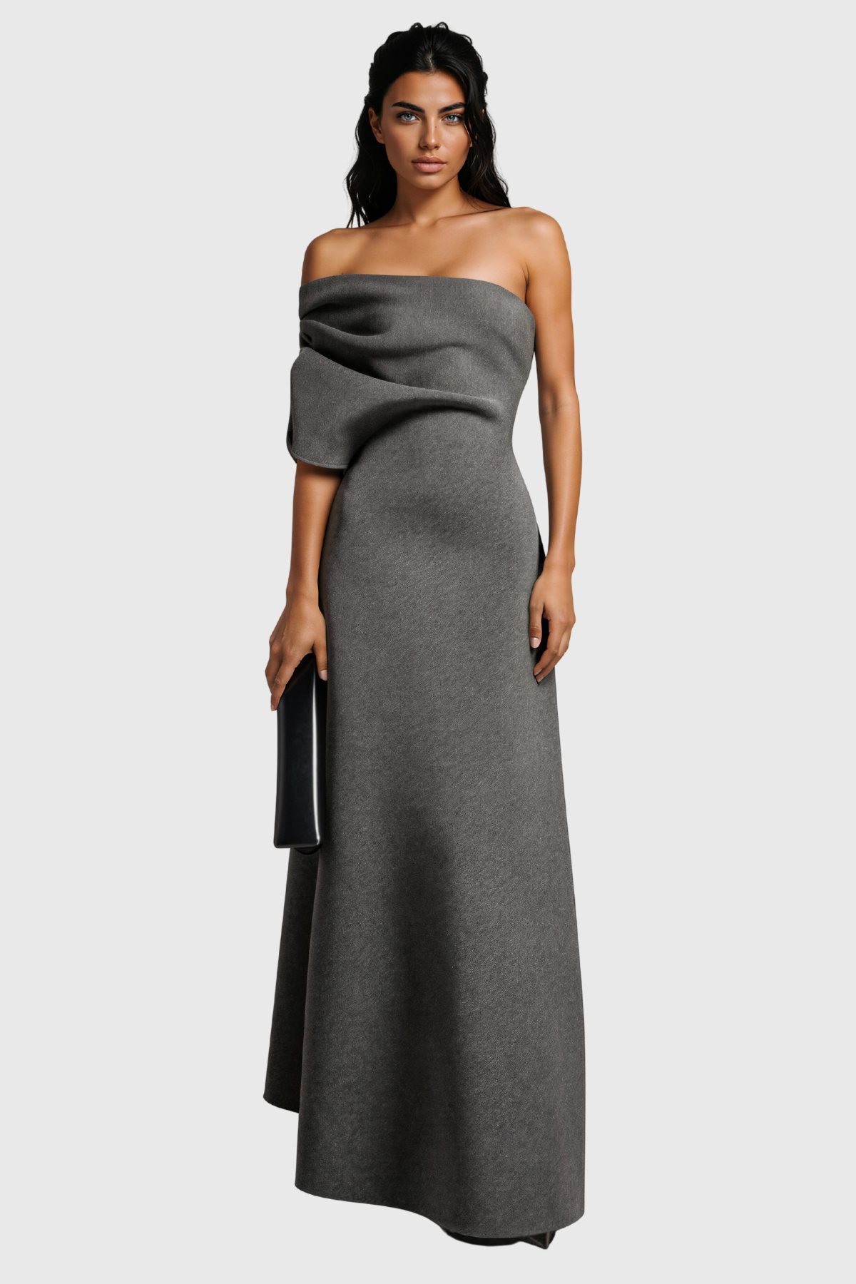 Kadeem Strapless Asymmetrical  Maxi Dress
