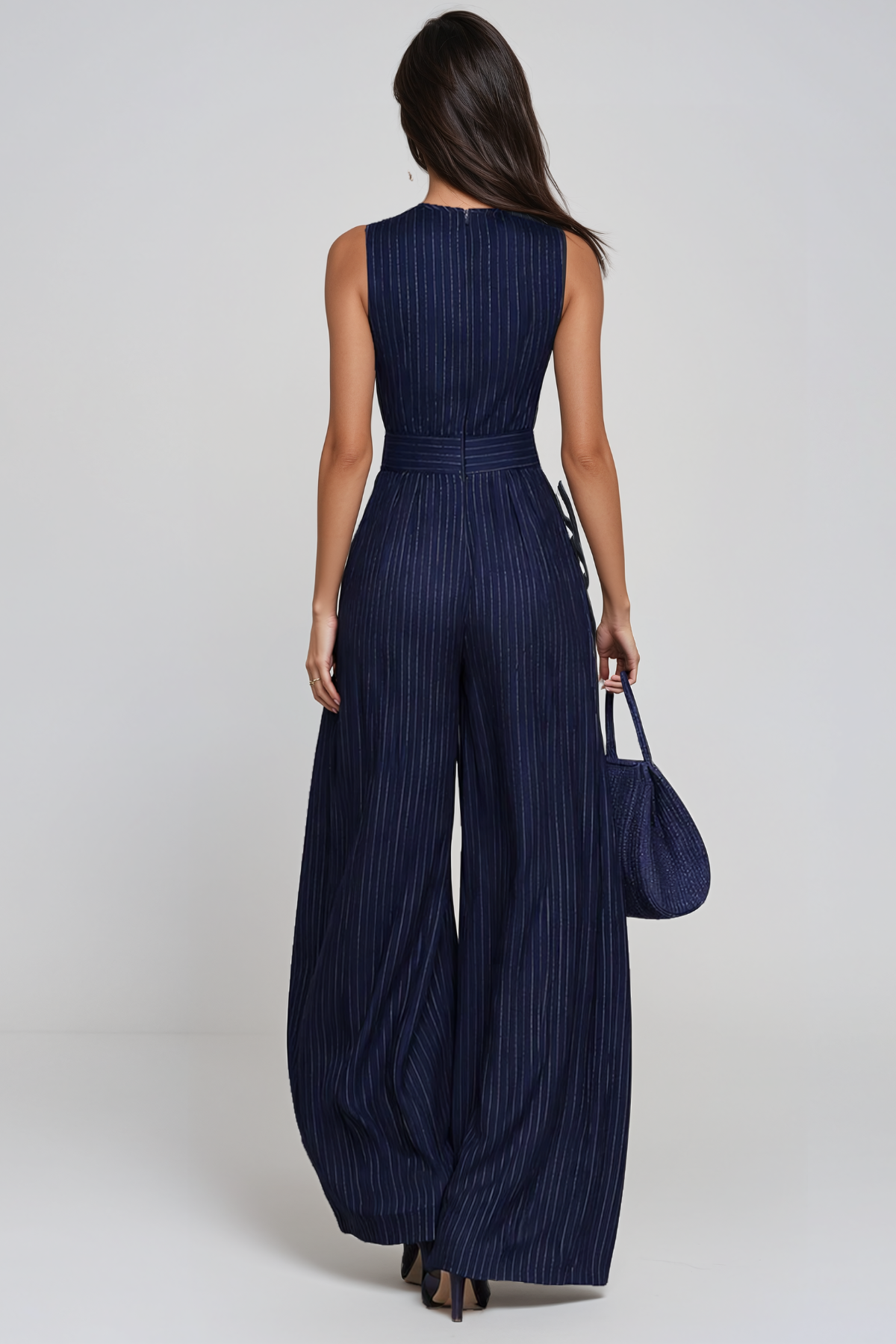Hermanus Sleeveless Cutout Stripe Jumpsuit
