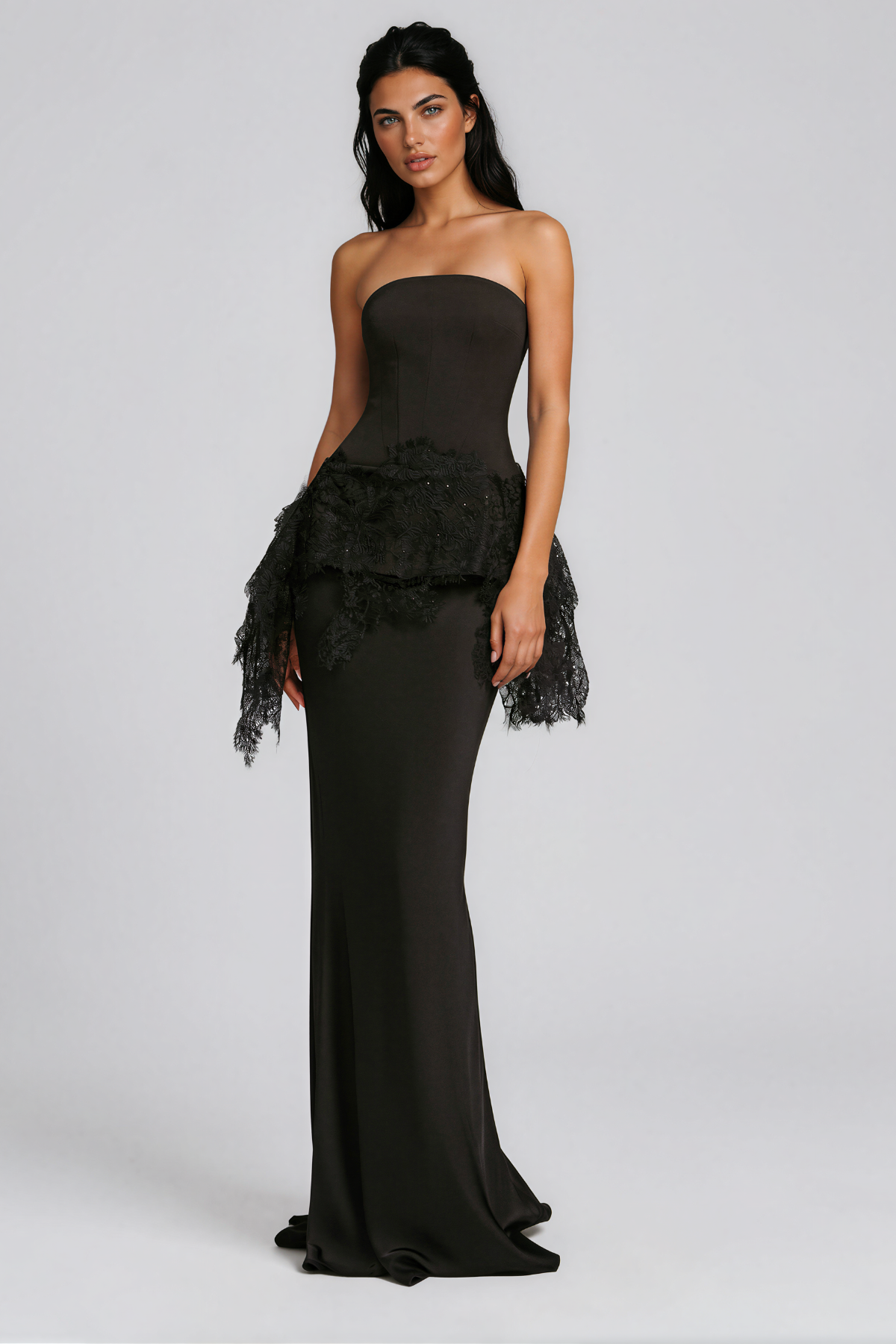 Kaden Strapless Lace Skirt Set