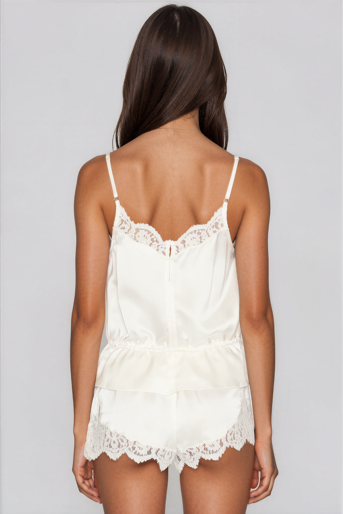 Kalkin Spaghetti Lace Ruffle Shorts Set