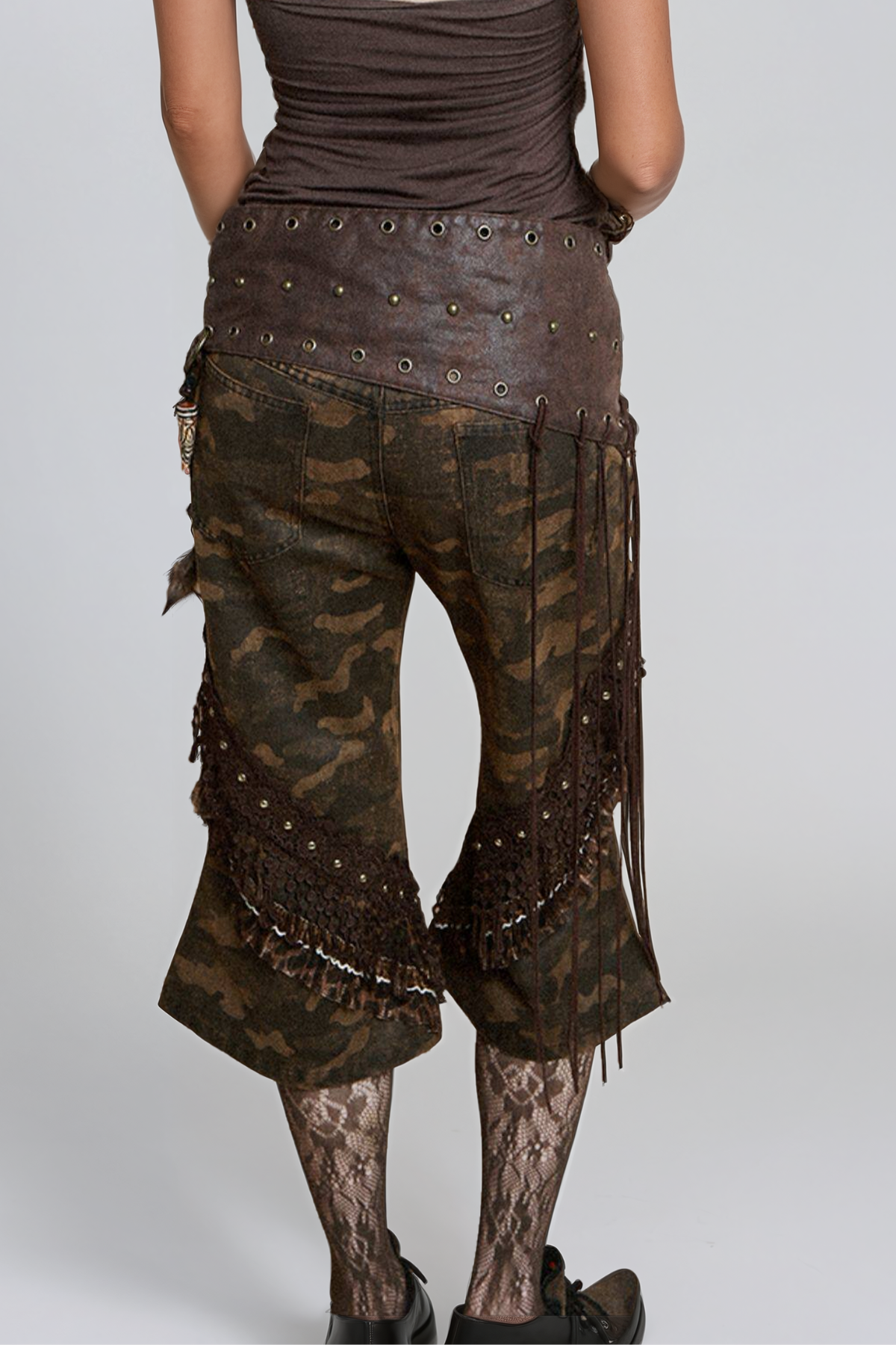 Herakleios Camouflage Deconstruct Capri Pants