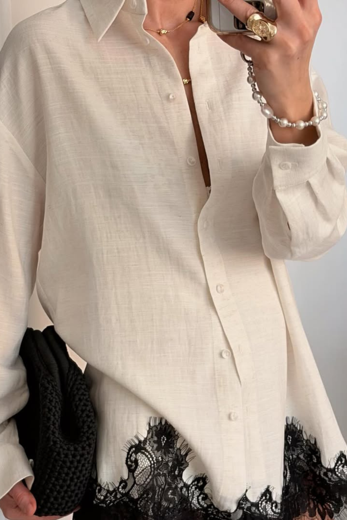 Fouzia Lace Shorts Set In White
