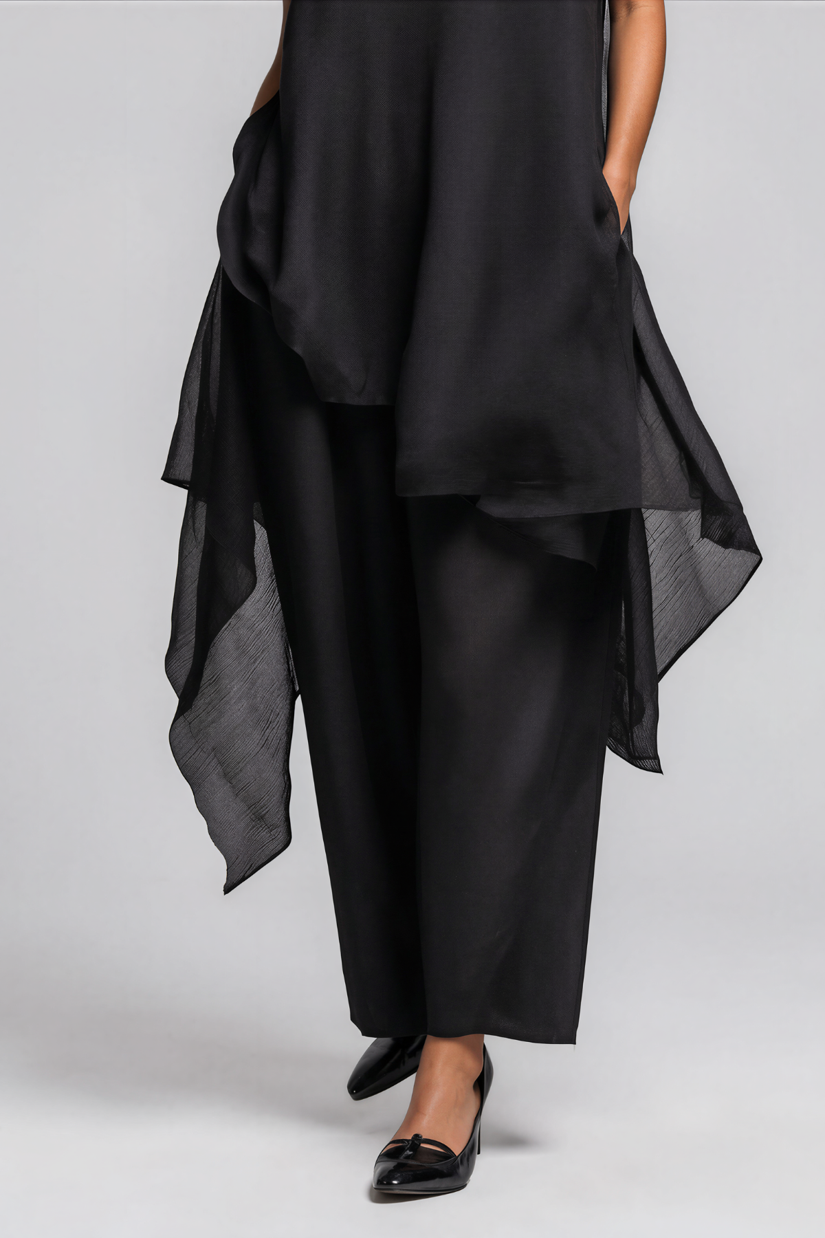 Two piece mesh maxi dress