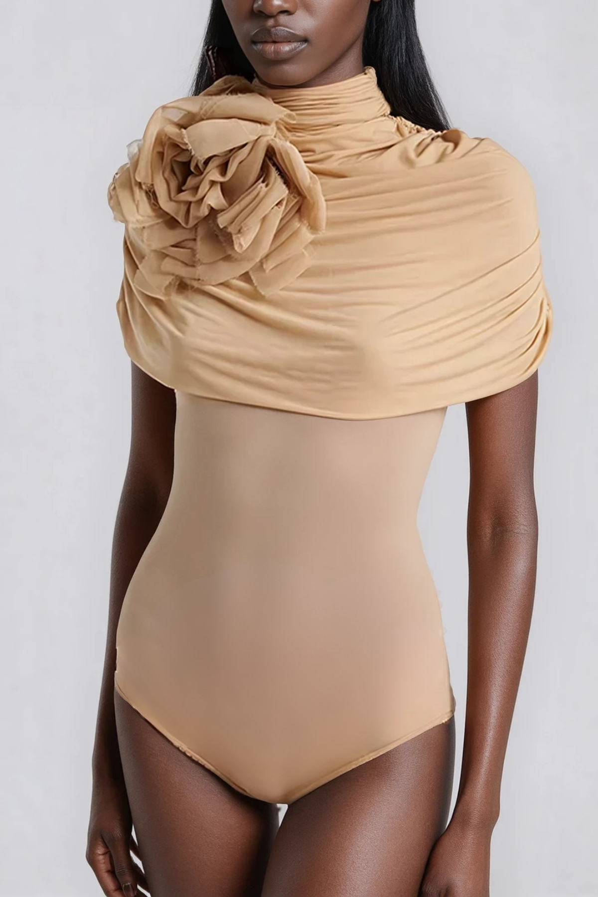 Giselle Shawl Flower Bodysuit