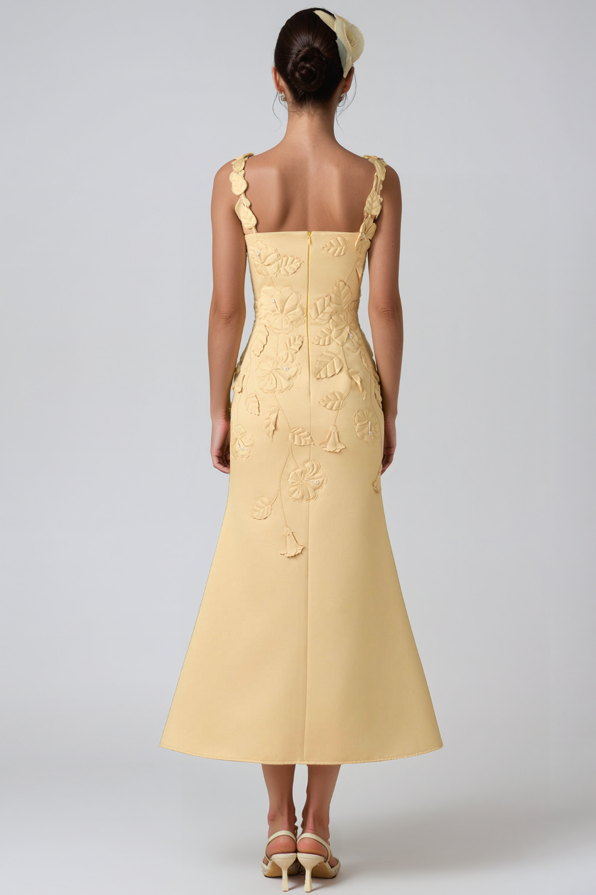 Jaak Spaghetti Flower Mermaid Midi Dress