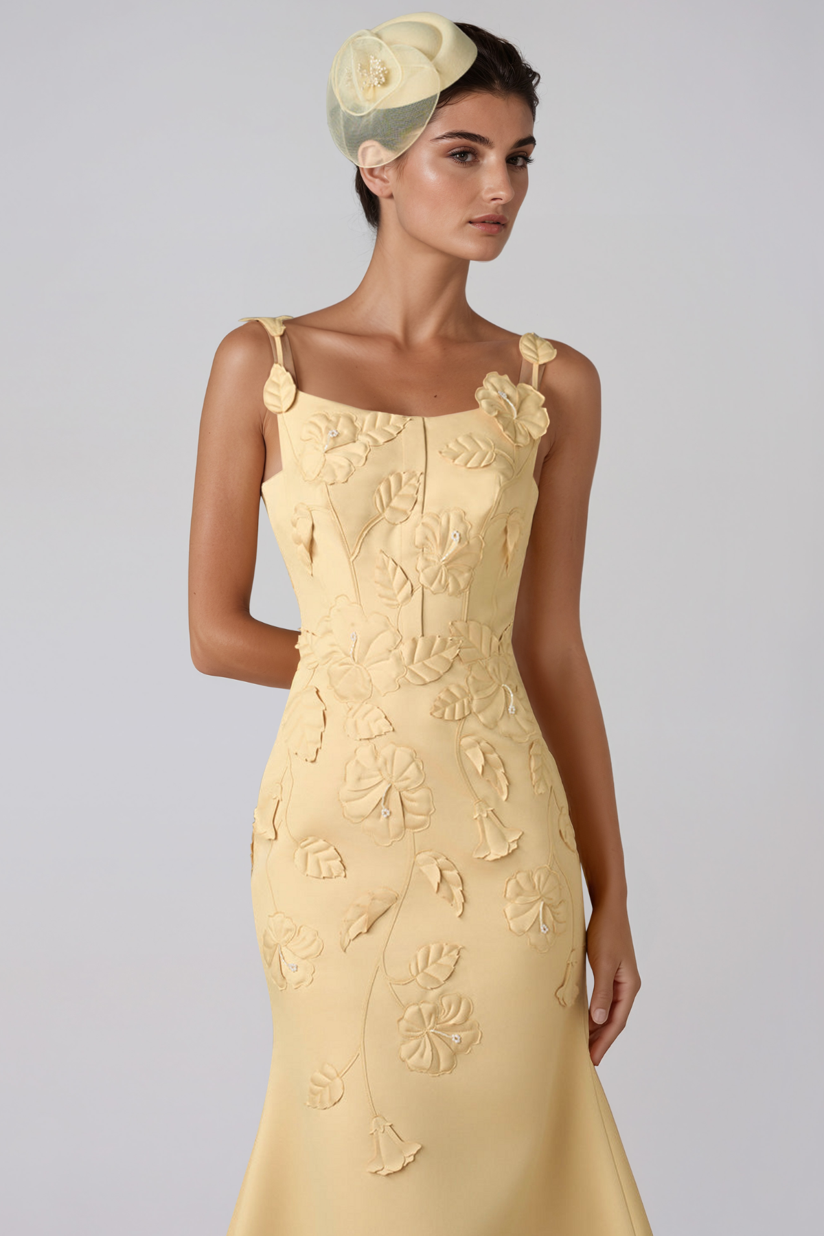 Jaak Spaghetti Flower Mermaid Midi Dress