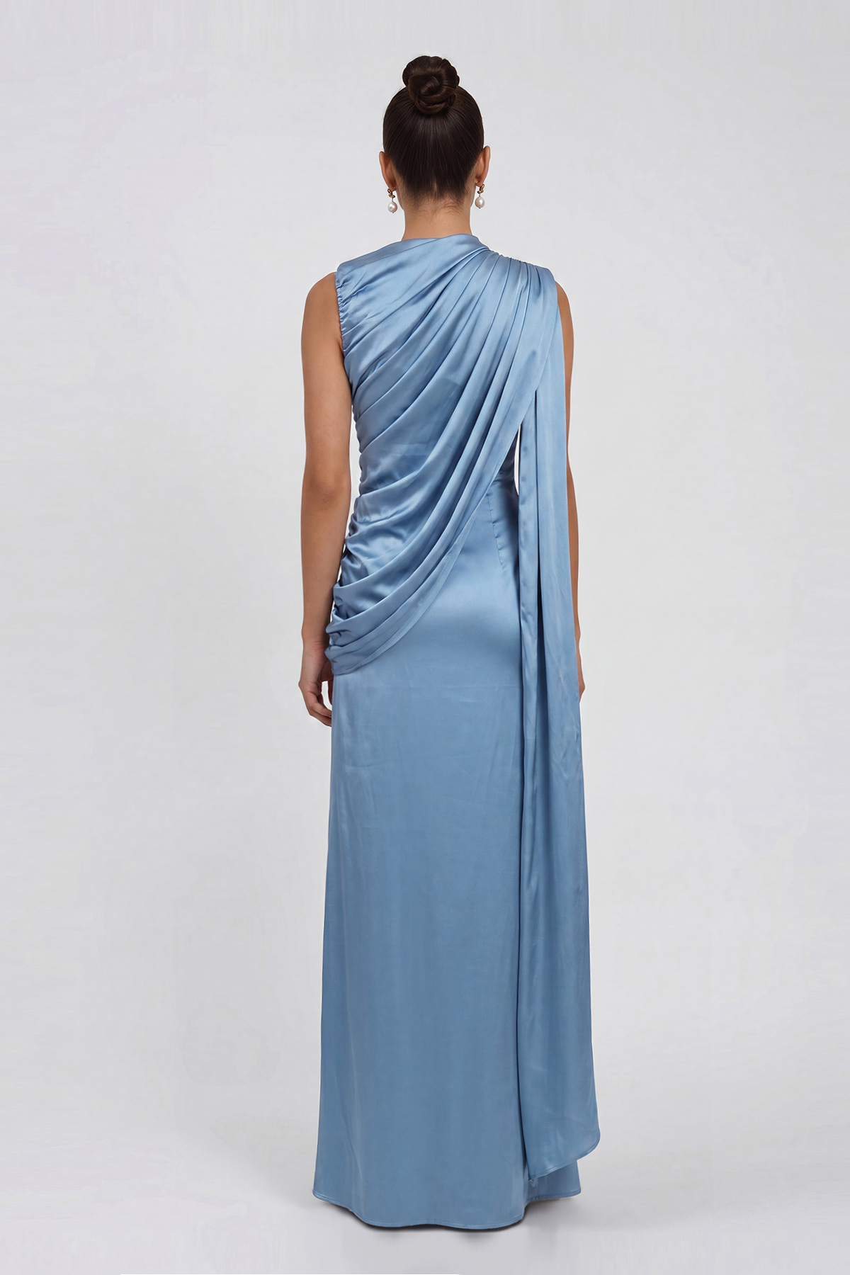 Flick Sleeveless Ruch Fringe Maxi Dress