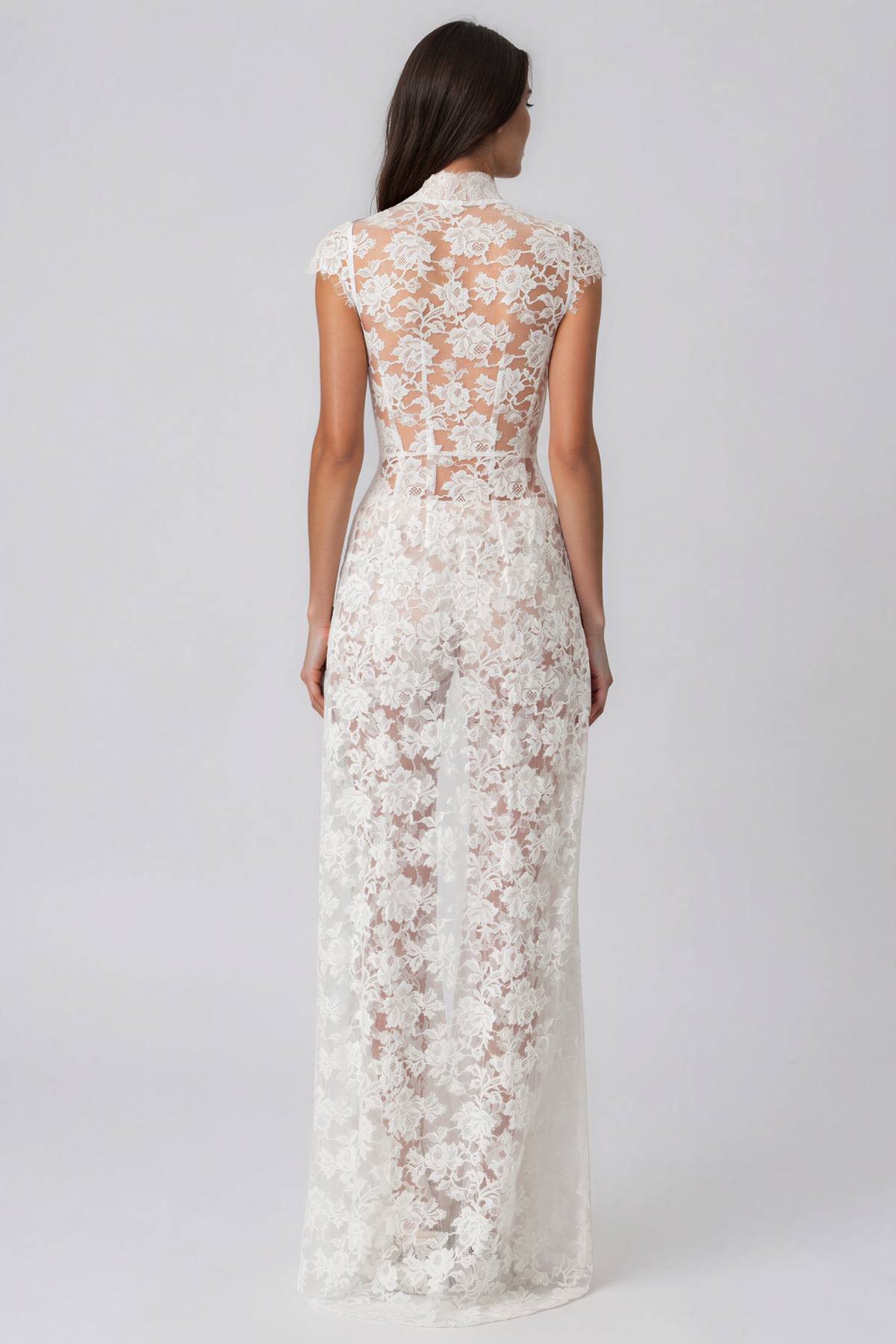 Kalli High Neck Lace Floral Pants Set