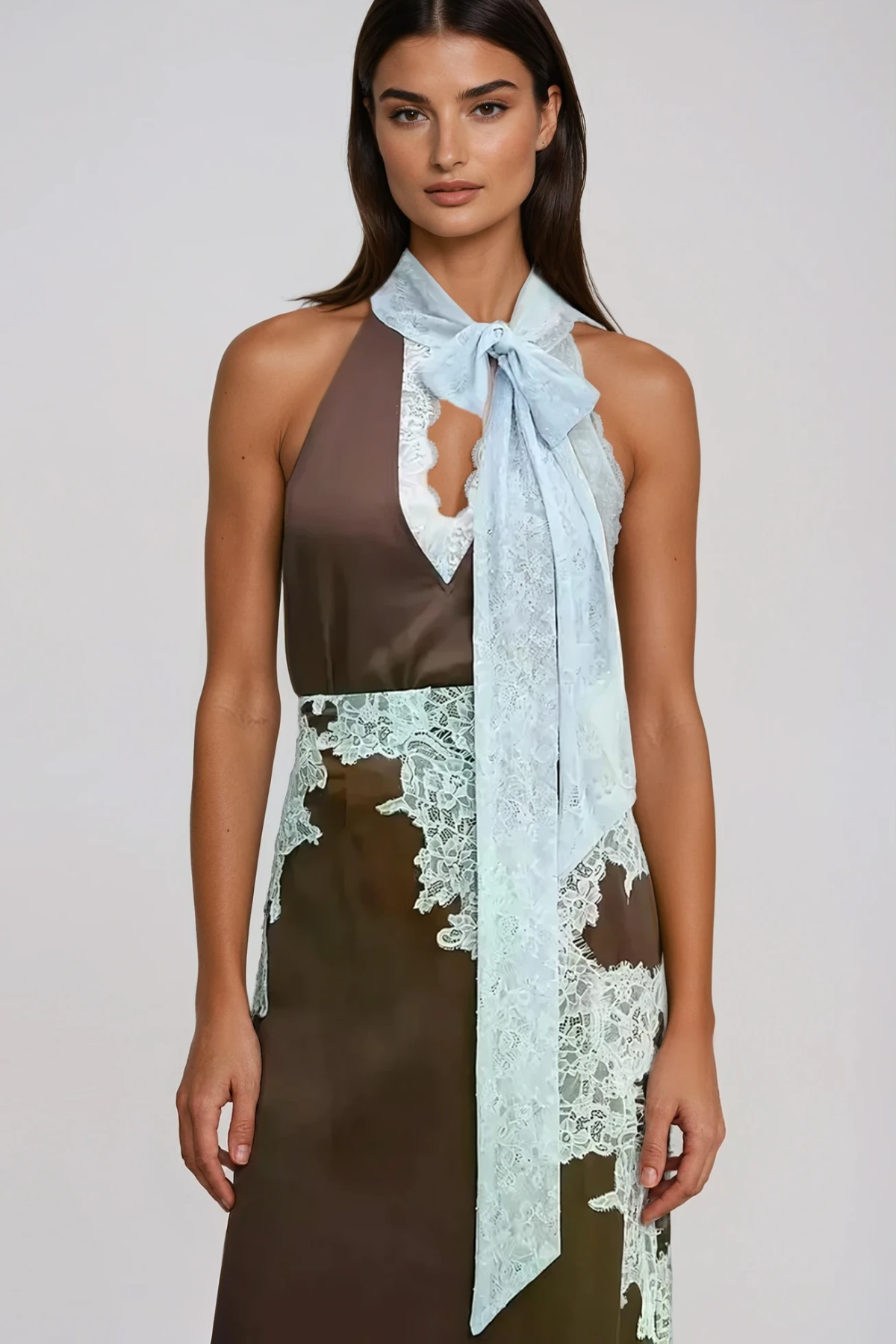 Bess Lace Asymmetric Skirt Set