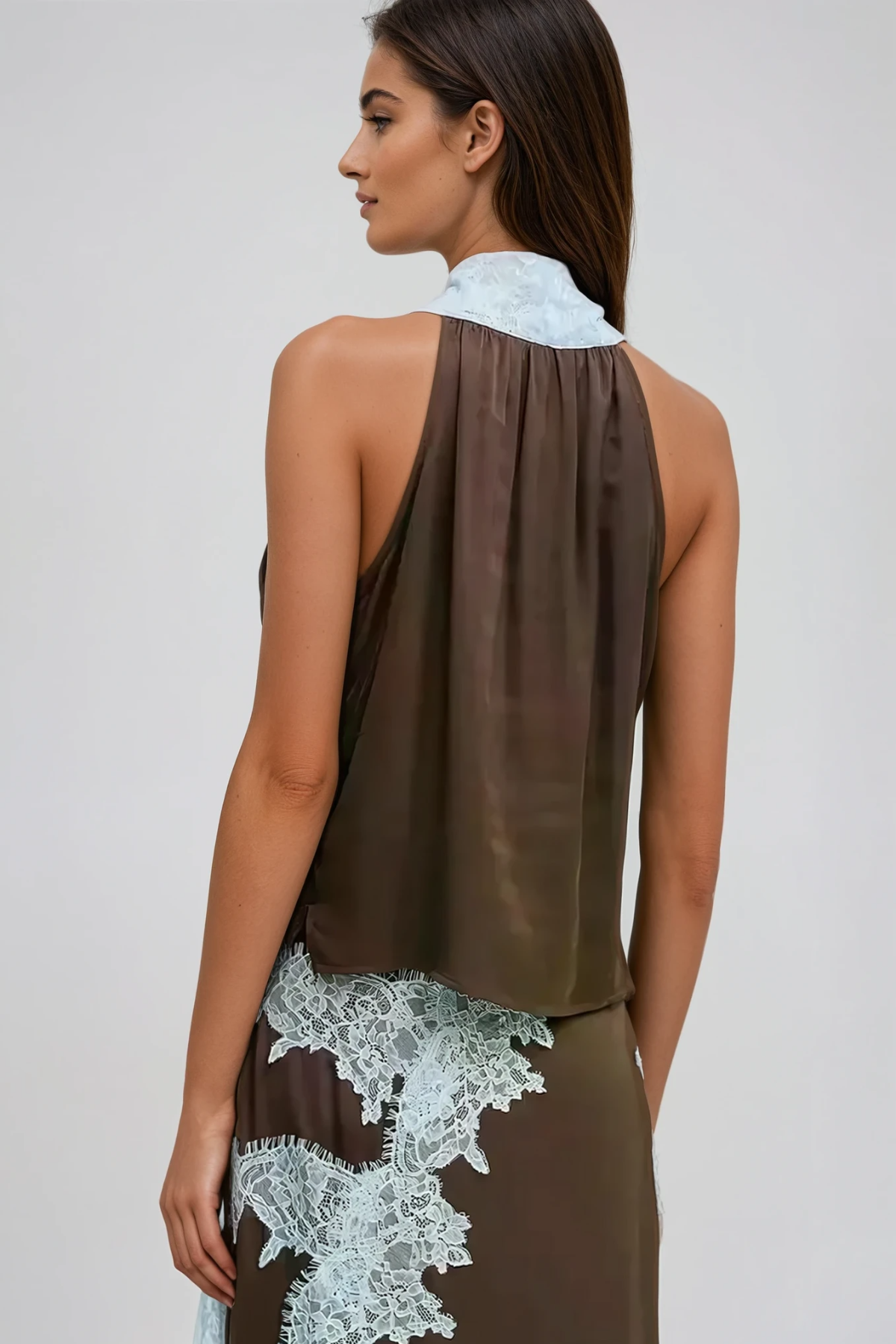 Bess Lace Asymmetric Skirt Set