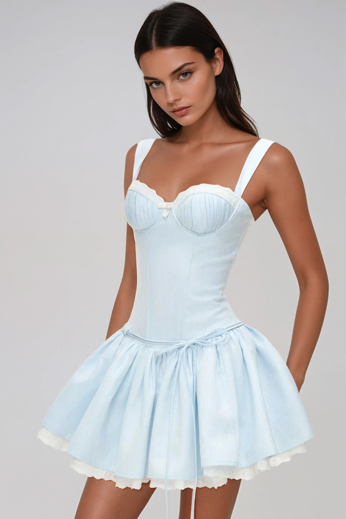 Hera Spaghetti Puffy Mini Dress