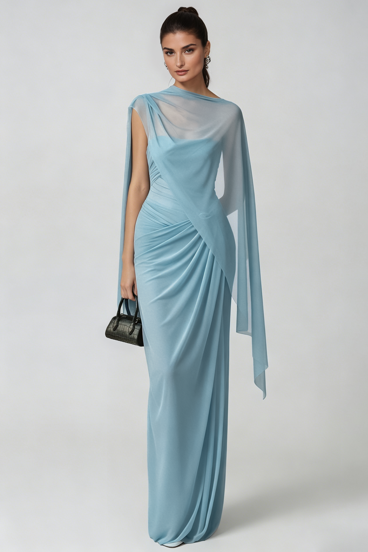 Hlaing Shawl Ruch Maxi Dress