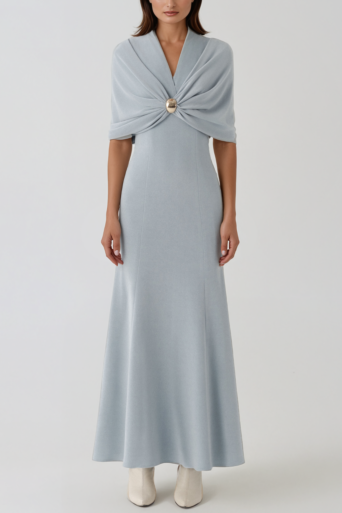 Jaagup Shawl Twist Maxi Dress