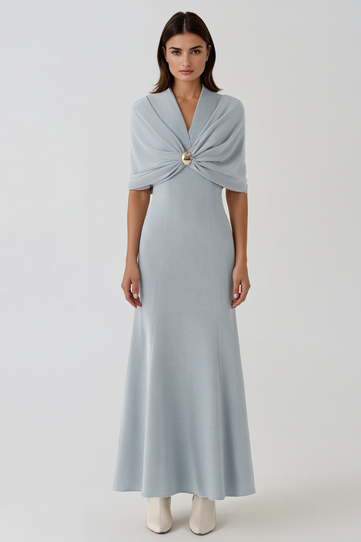 Jaagup Shawl Twist Maxi Dress