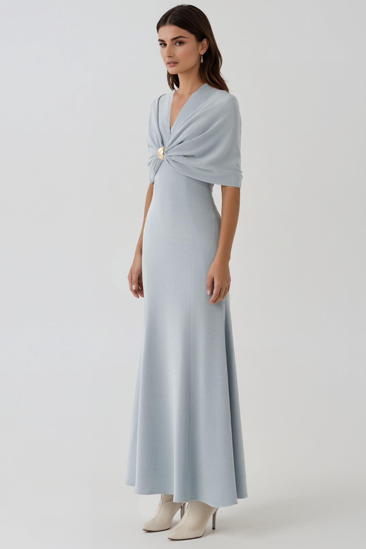 Jaagup Shawl Twist Maxi Dress