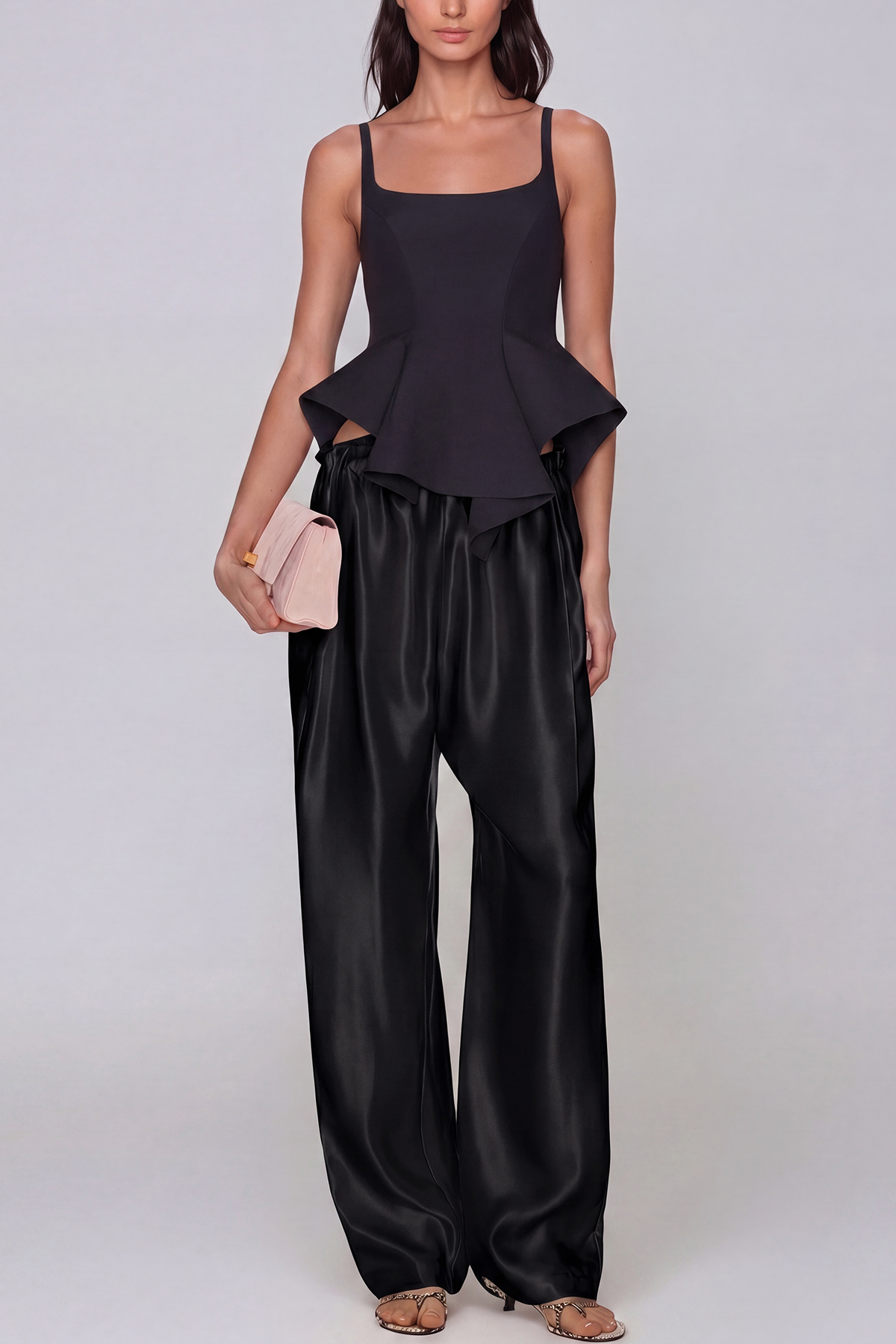 Haraldur Rope Satin Pants In Black