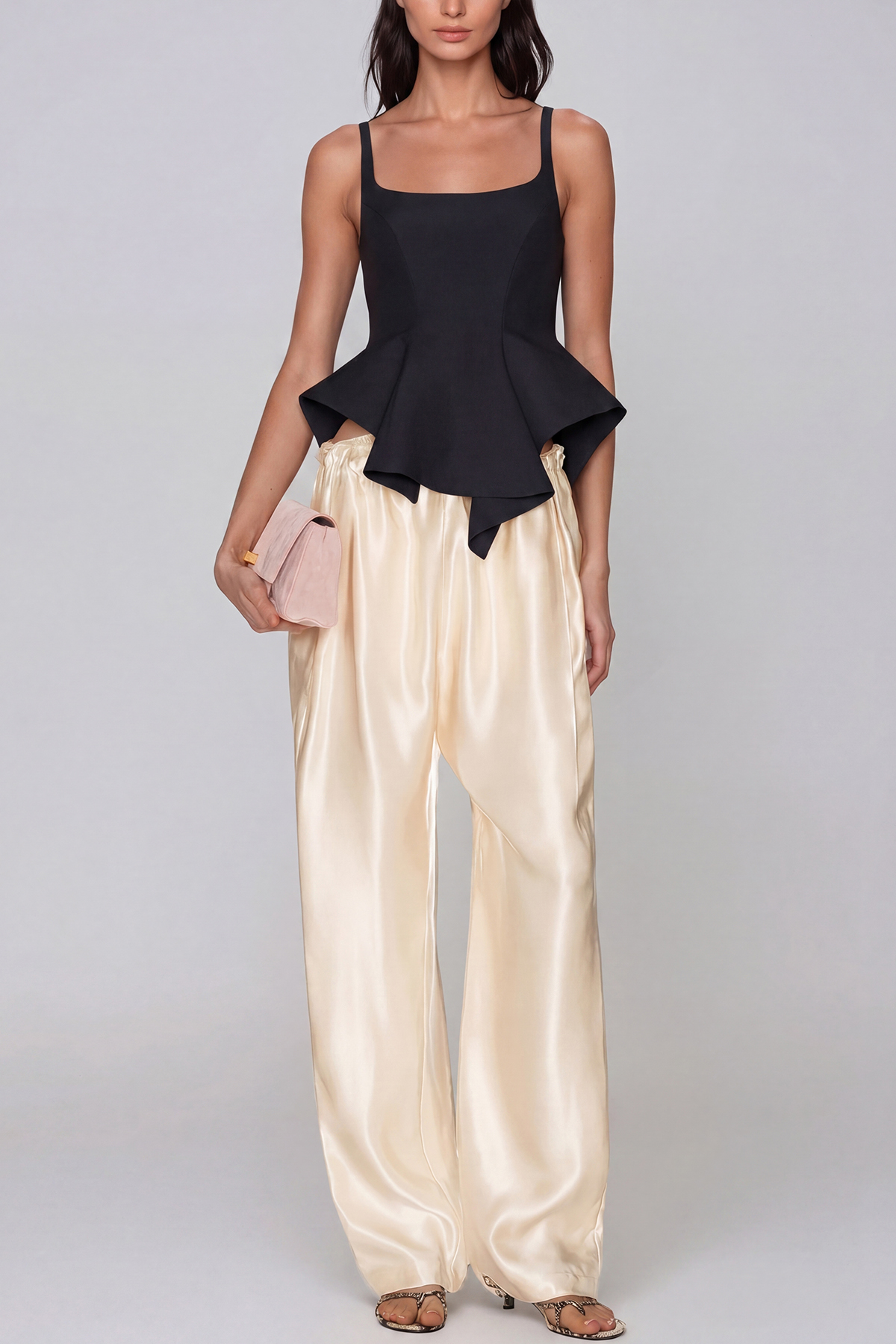 Haraldur Spaghetti Ruffle Top In Dark Blue