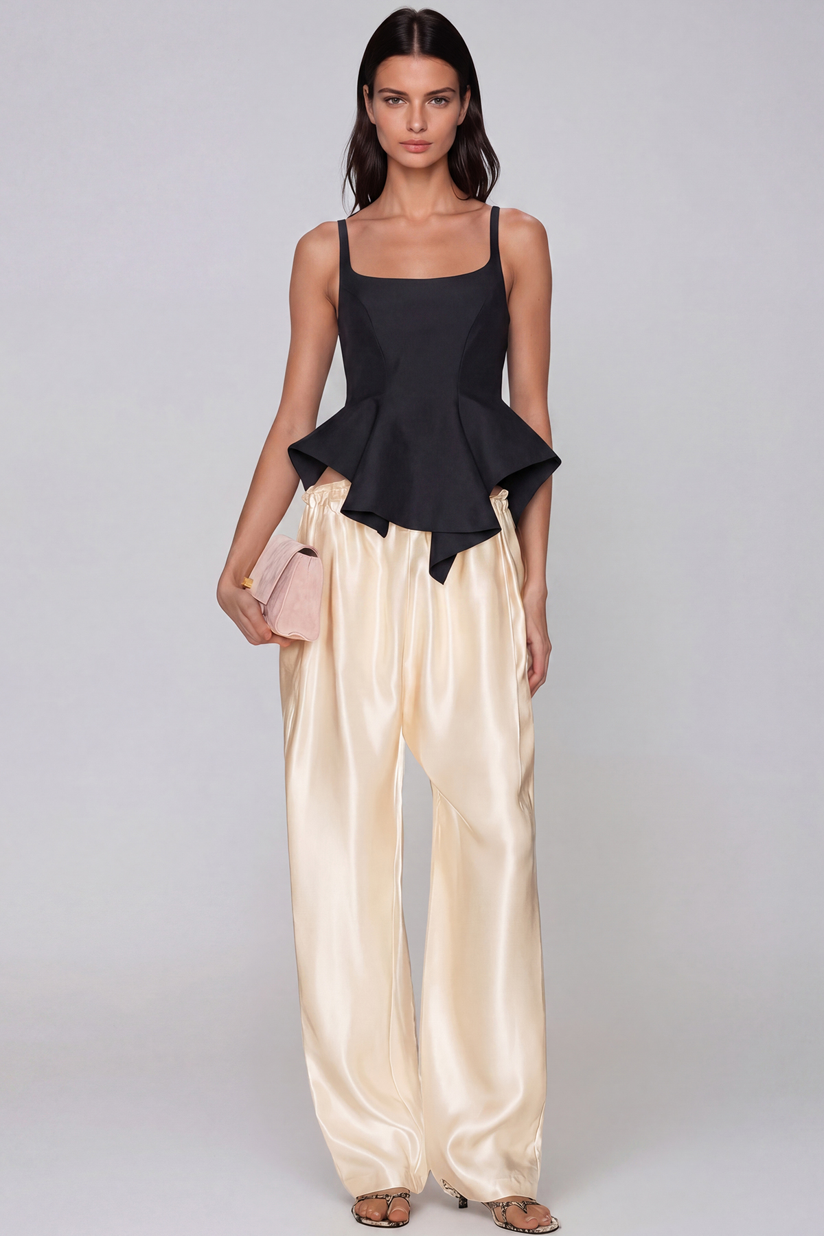 Haraldur Spaghetti Ruffle Top In Dark Blue