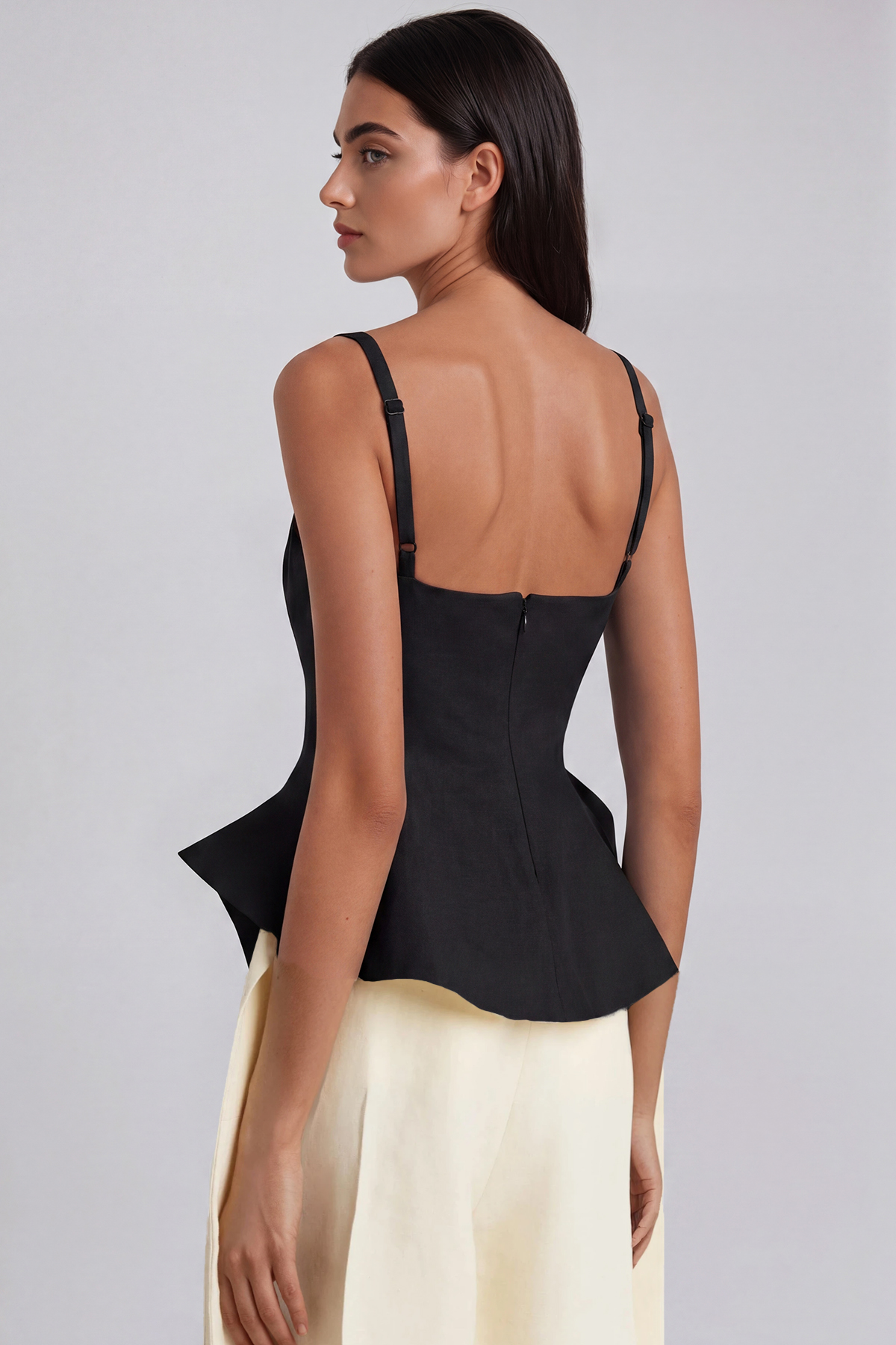 Haraldur Spaghetti Ruffle Top In Dark Blue
