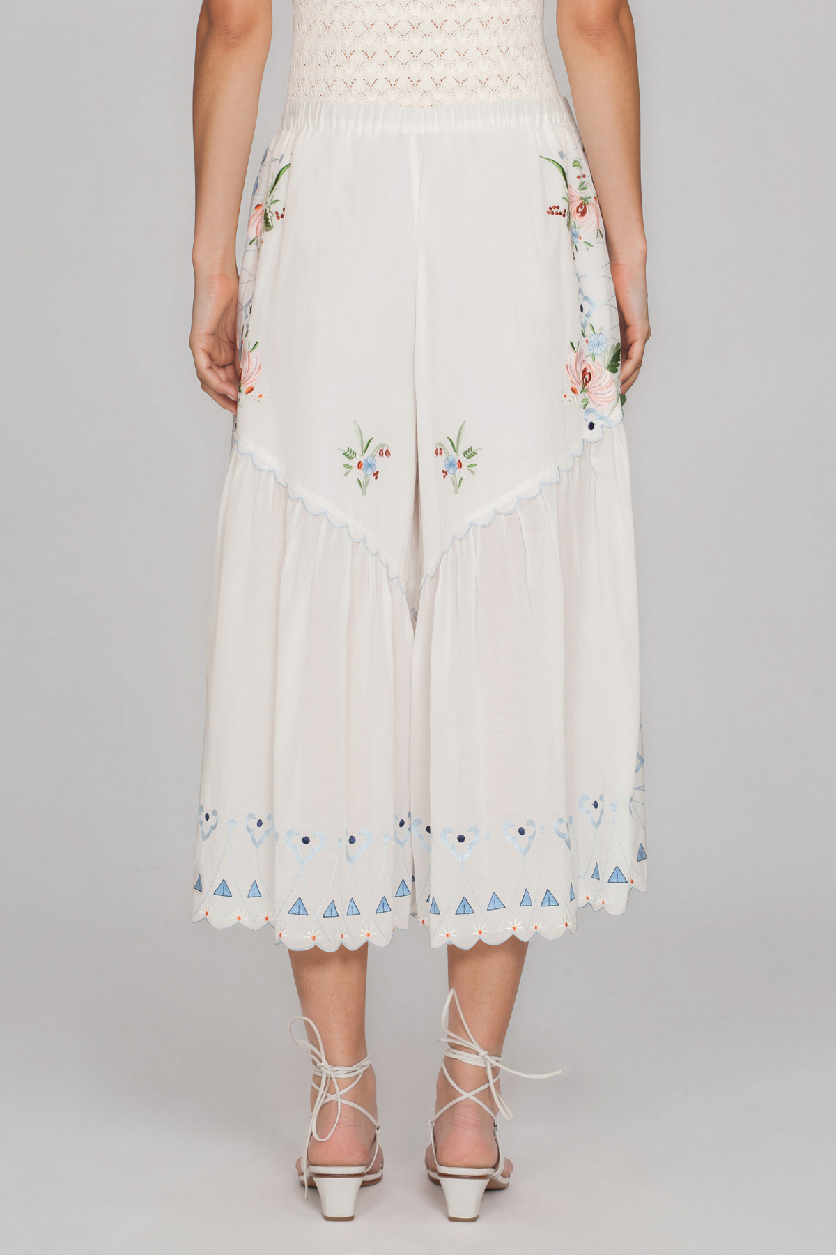 Jeanette Split Embroidered Floral Pants