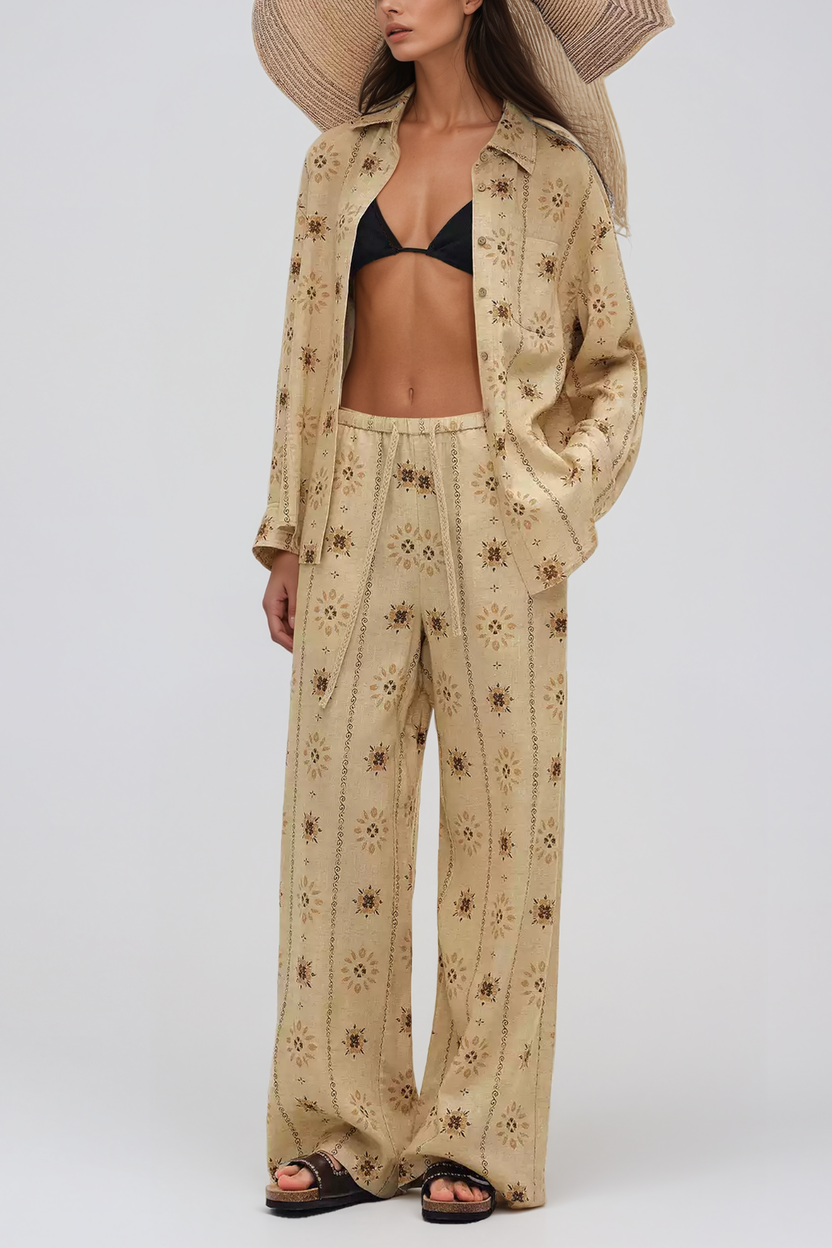 Jaap Drawstring Print Pants