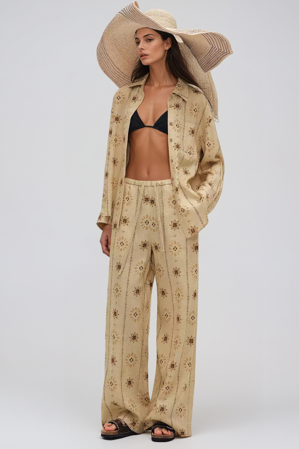 Jaap Drawstring Print Pants