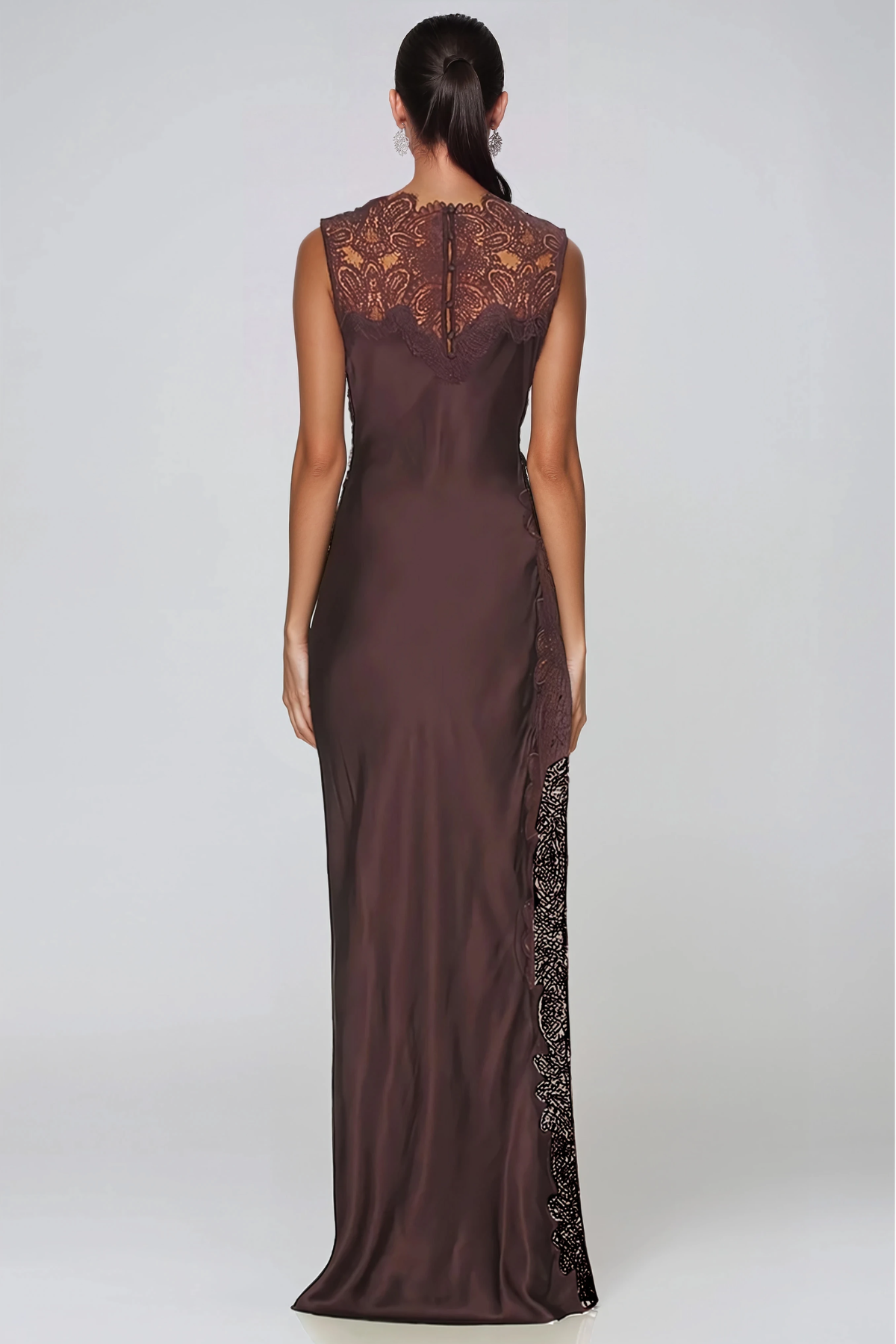 Firdaus Sleeveless Lace Maxi Dress