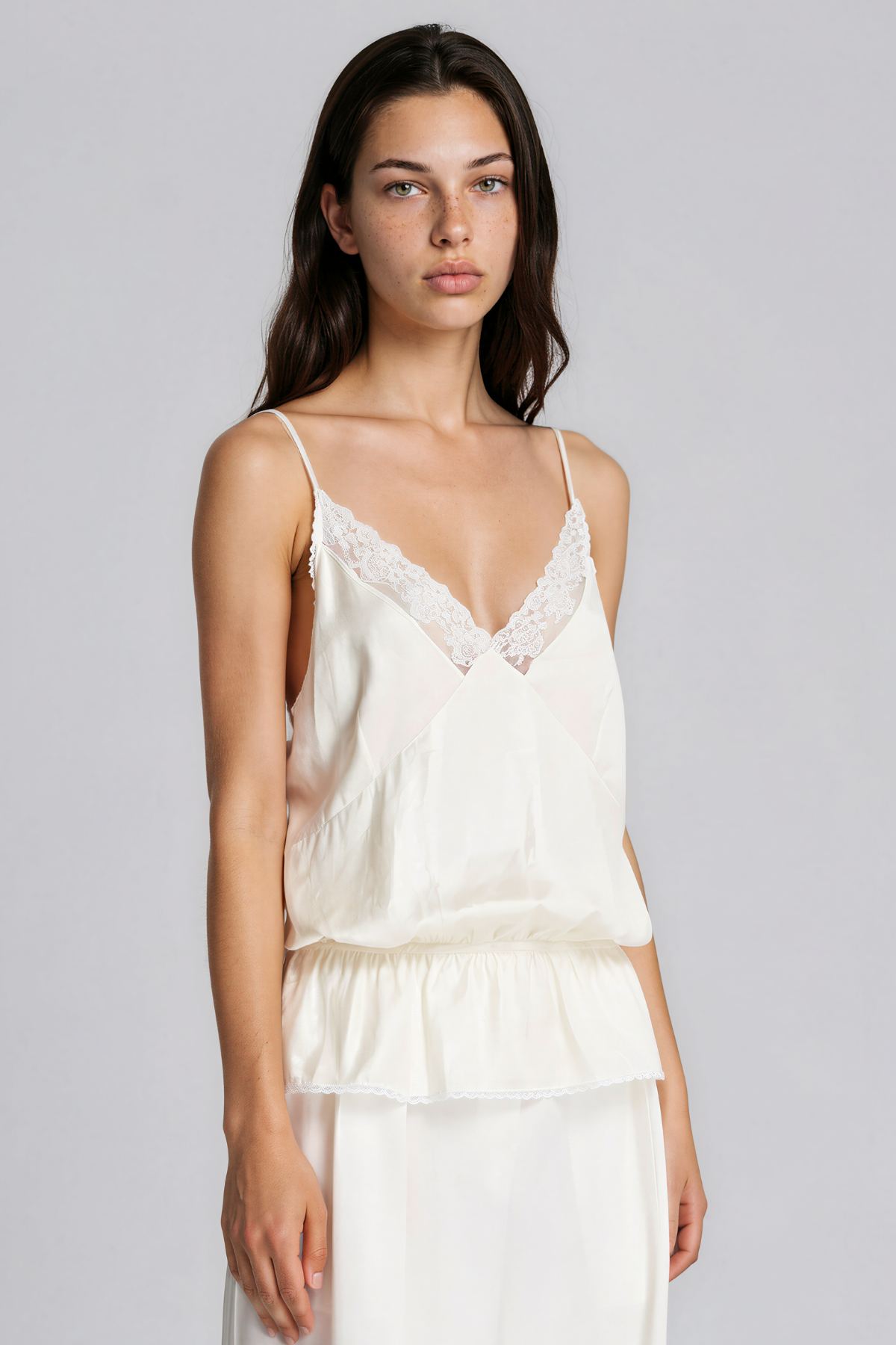 Kachina Spaghetti Lace Ruch Skirt Set