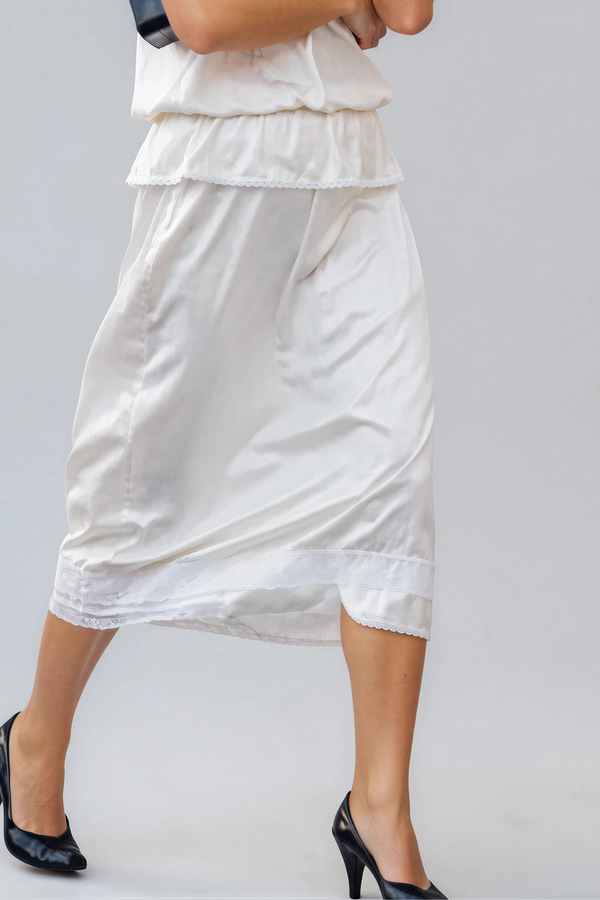 Kachina Spaghetti Lace Ruch Skirt Set