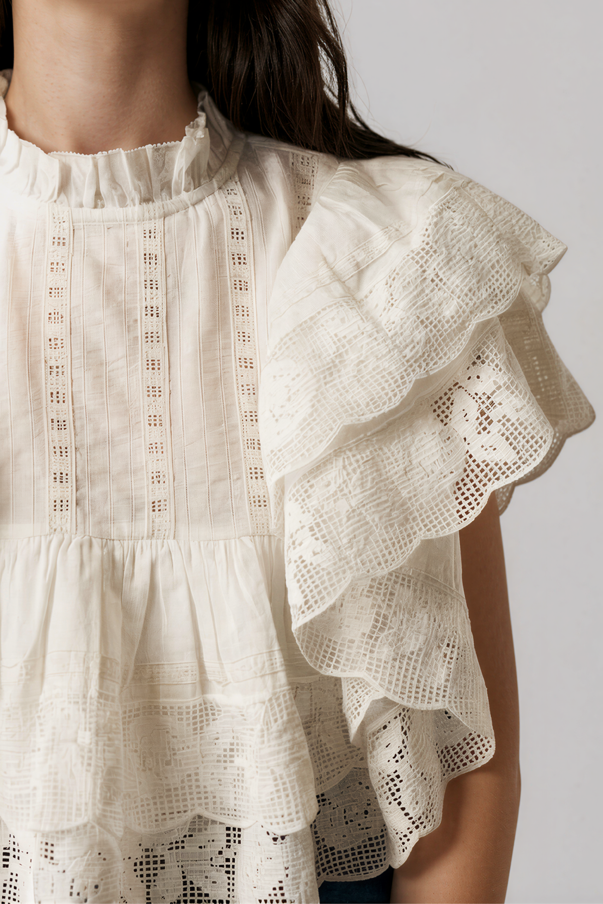 Kadija Ruffle Lace Top