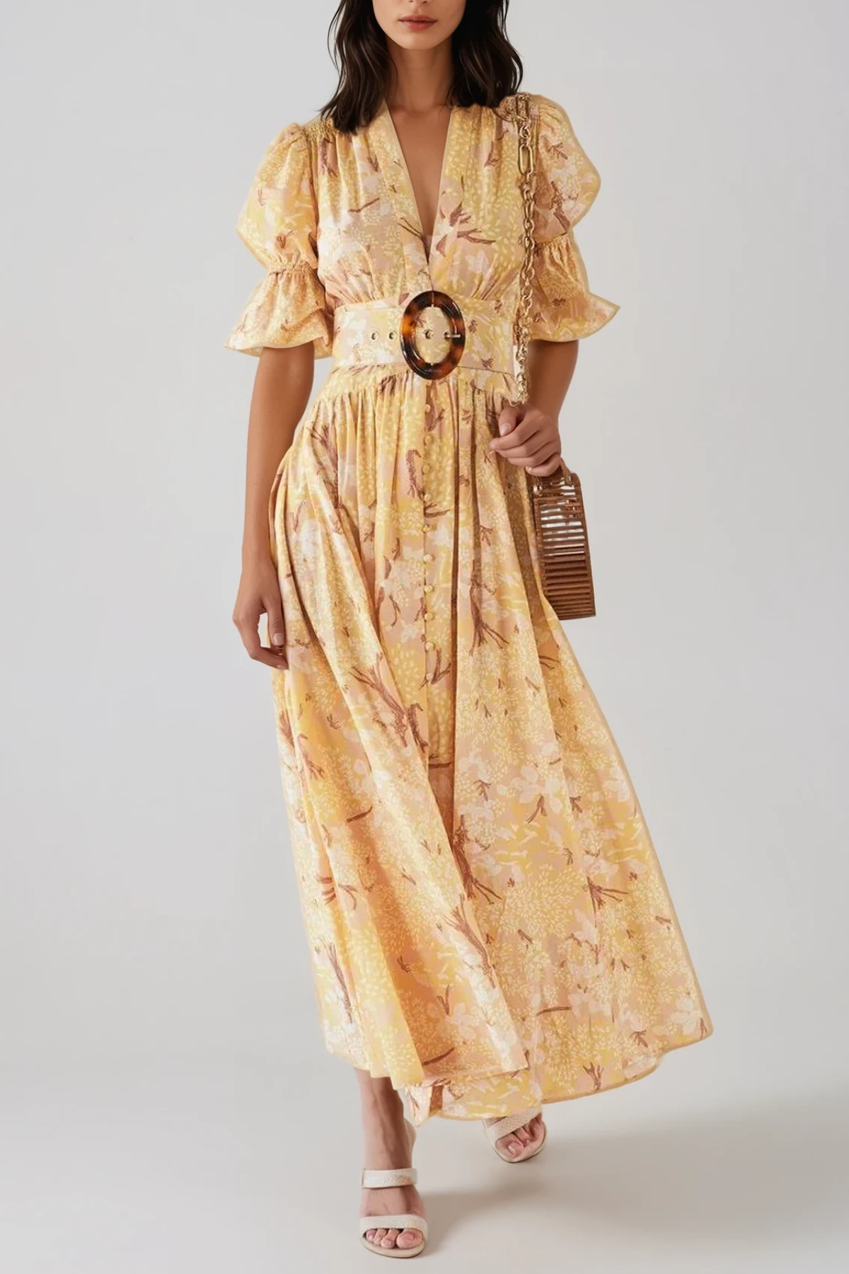 Henrika Plunge Floral Maxi Dress