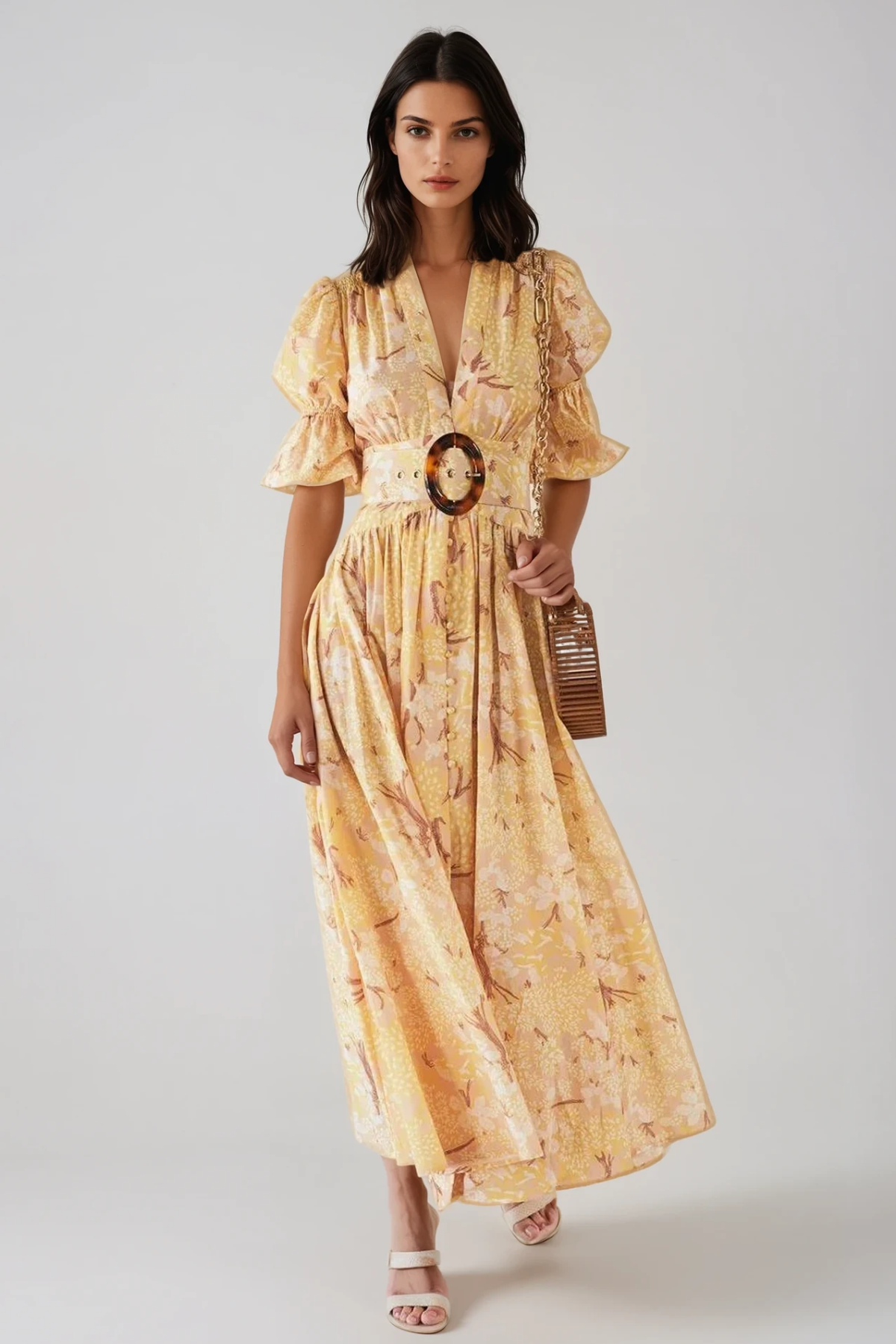 Henrika Plunge Floral Maxi Dress