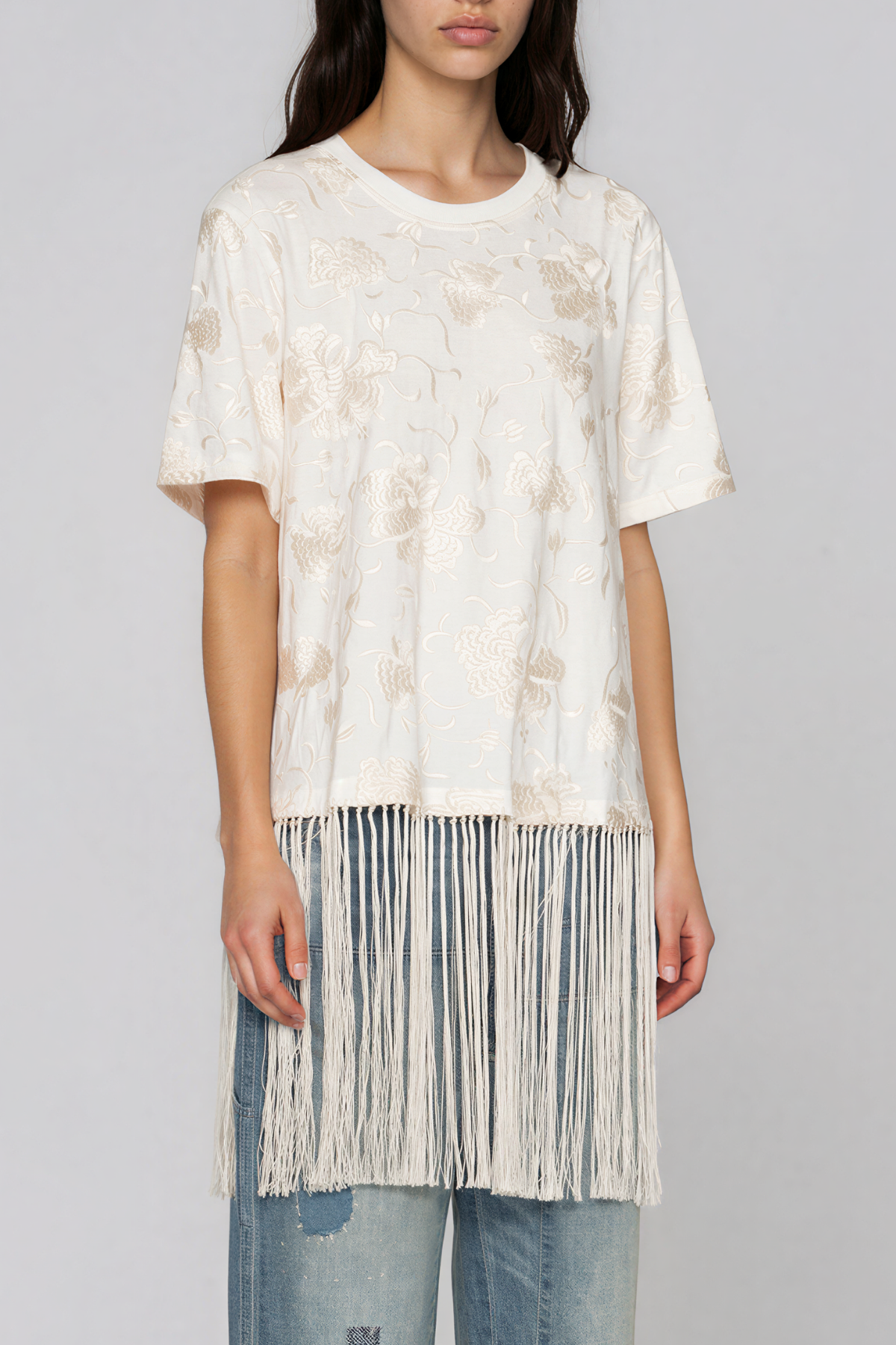 Kadmiel Floral Fringe Top