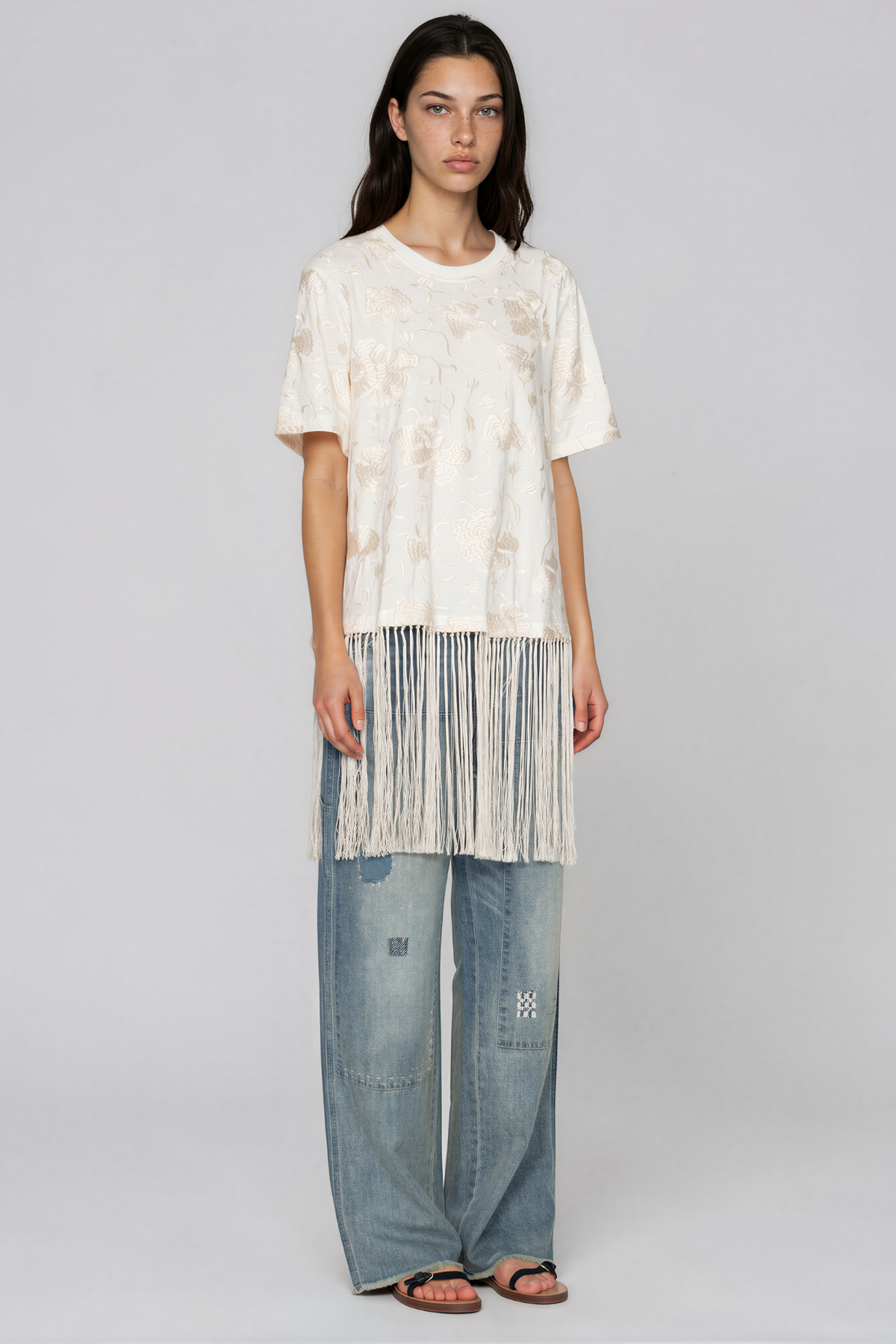 Kadmiel Floral Fringe Top