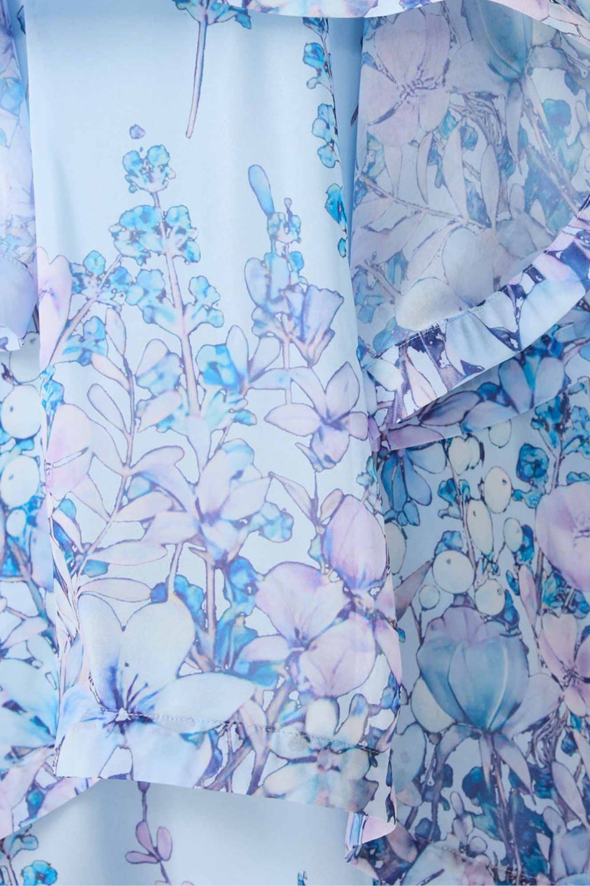 Ikbal Floral Tiered Maxi Dress In Blue