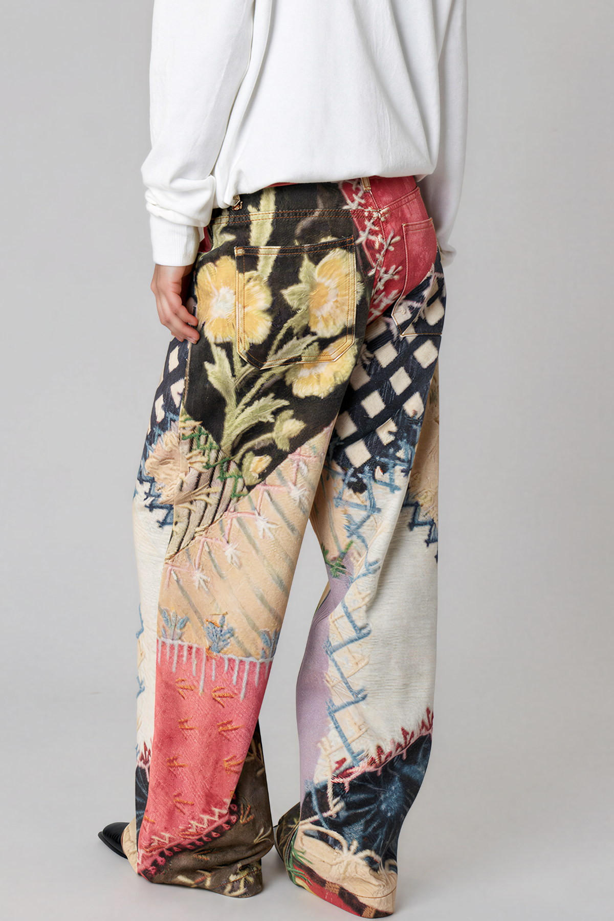 Kaldi Print Wide Leg Jeans