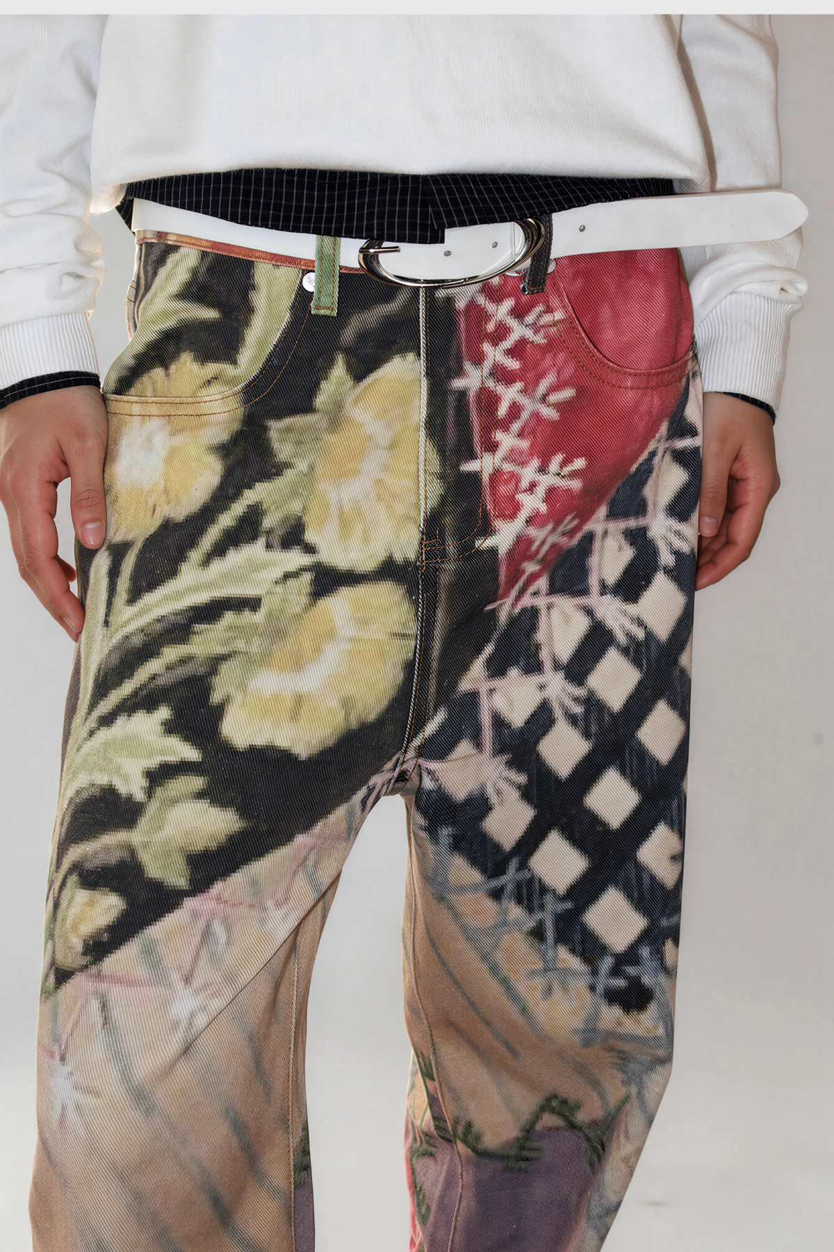 Kaldi Print Wide Leg Jeans