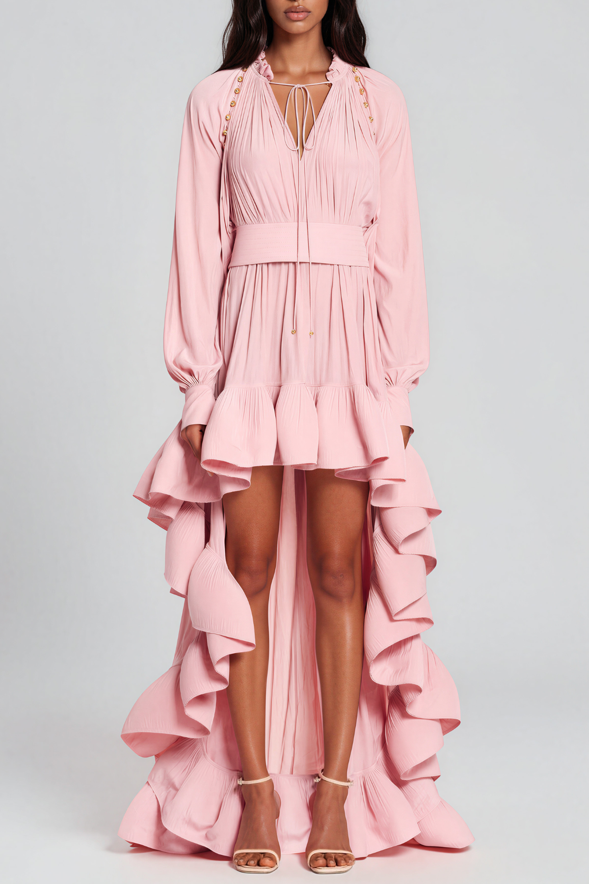Kaito Ruffle High Low Maxi Dress