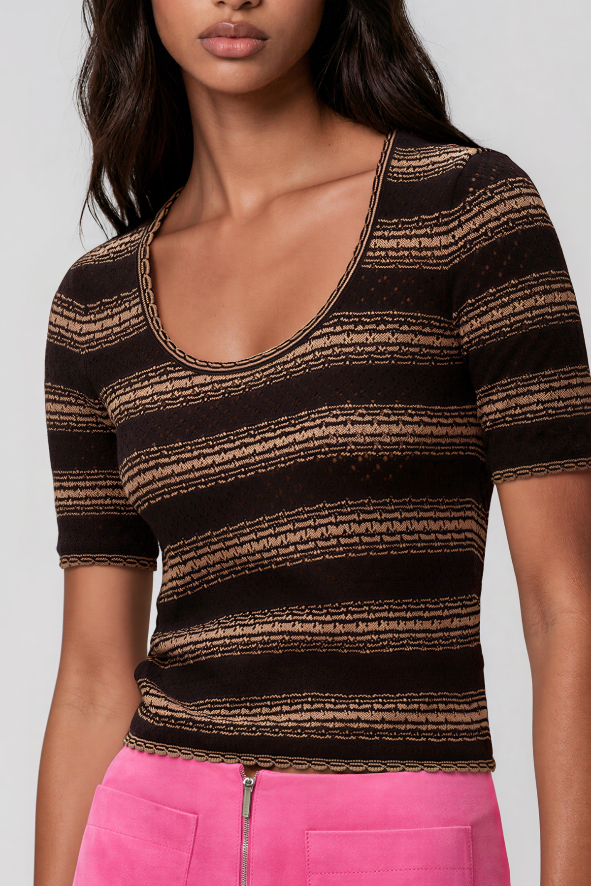 Kaiyo Short Sleeve Stripe Shorts Set